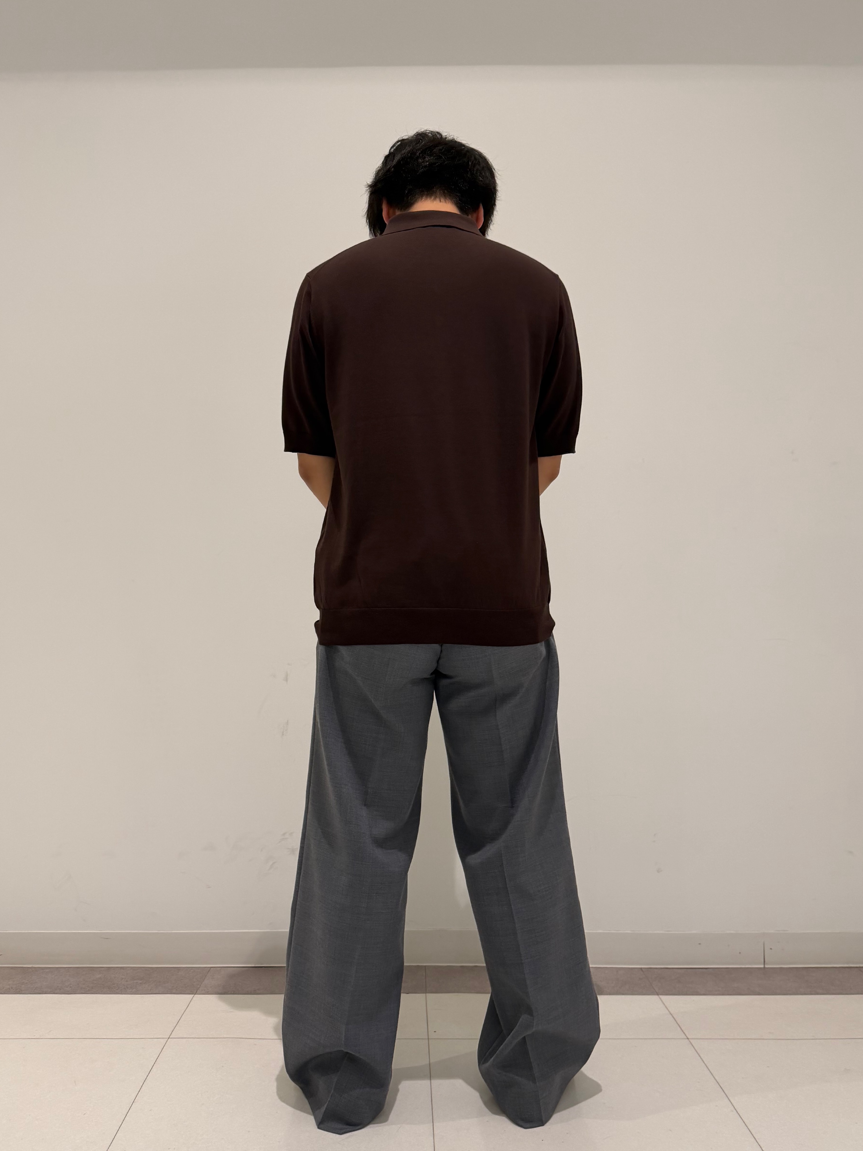 MATSUBARAさんの「DRESSTERIOR｜【ウォッシャブル】コットンシルク混 ニットポロシャツ」を使ったコーディネート
