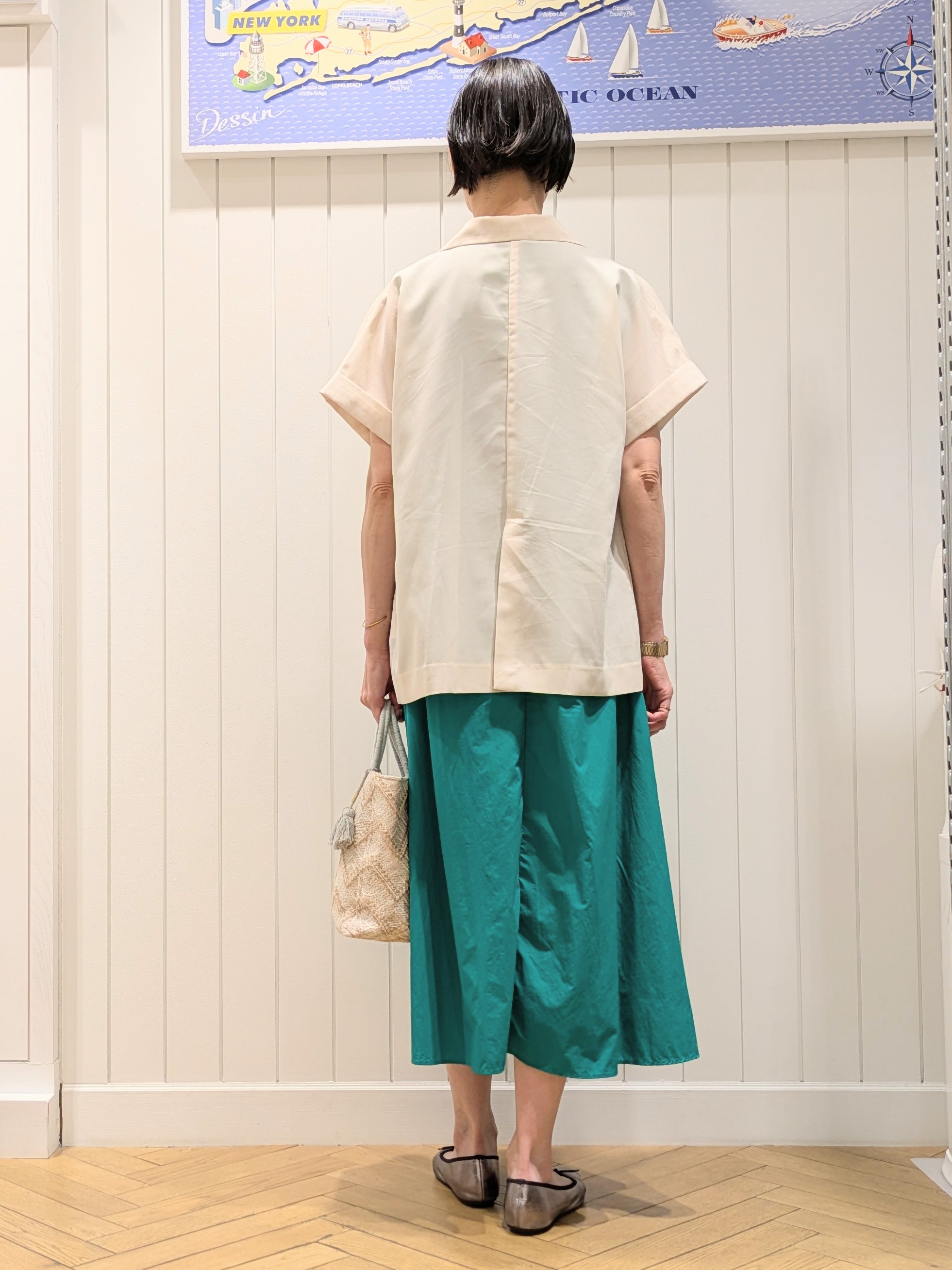 micoさんの「Dessin｜【撥水】Aラインナイロンワンピース」を使ったコーディネート