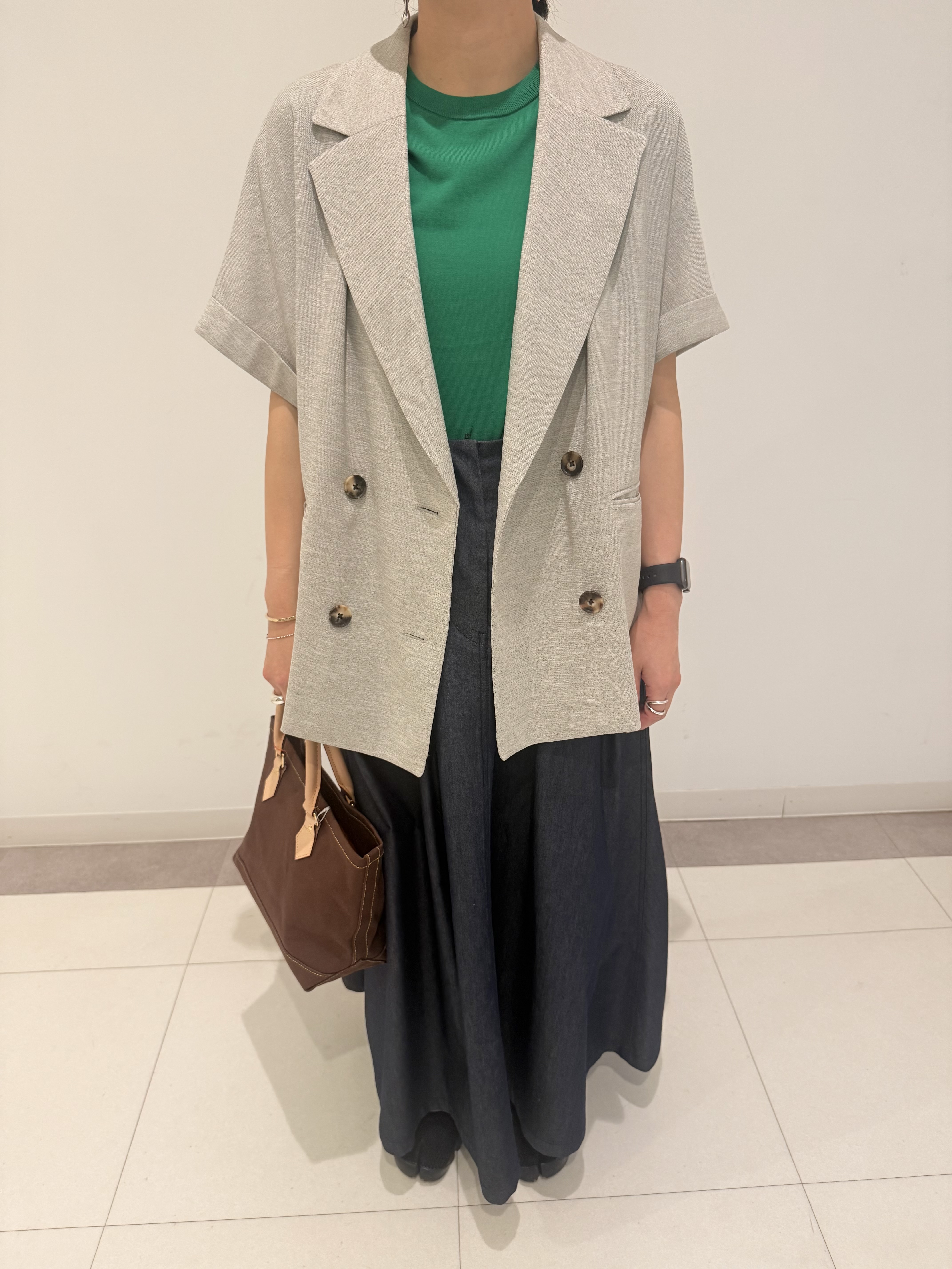 MIYAKAWAさんの「DRESSTERIOR｜【セットアップ可/UVカット/接触冷感/吸水速乾】ウォッシャブル リネンライクドルマンジャケット」を使ったコーディネート
