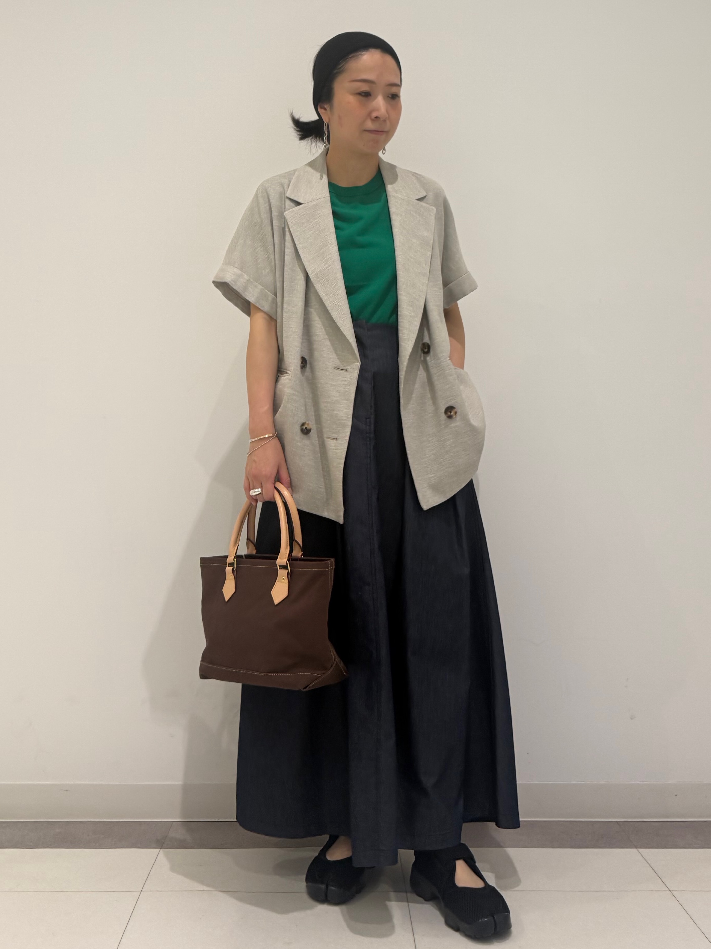 MIYAKAWAさんの「DRESSTERIOR｜【セットアップ可/UVカット/接触冷感/吸水速乾】ウォッシャブル リネンライクドルマンジャケット」を使ったコーディネート