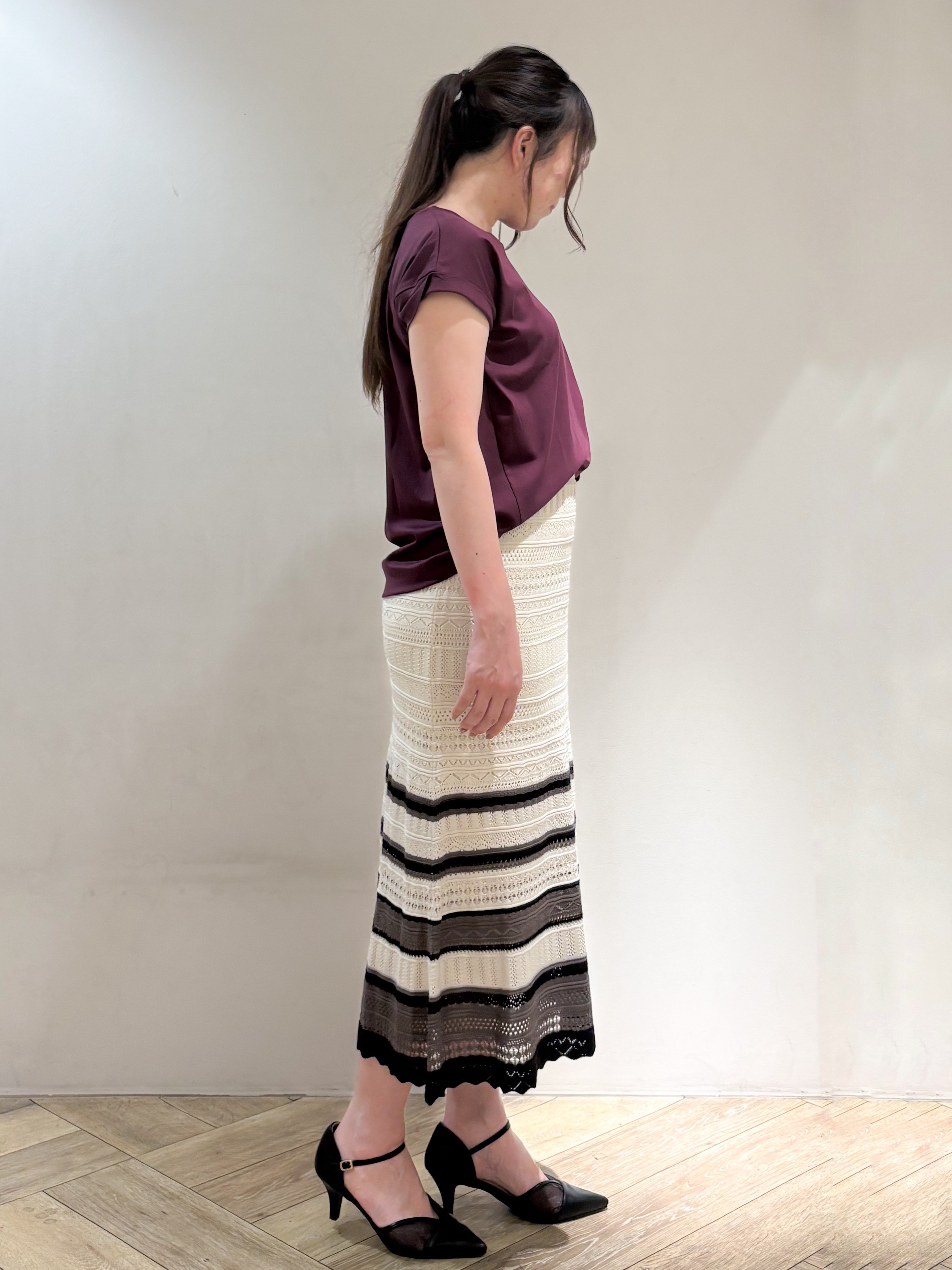 sayaさんの「index｜【接触冷感／UV】ワンポイント刺繍Tシャツ《7col／XS~3L／洗濯機OK》」を使ったコーディネート