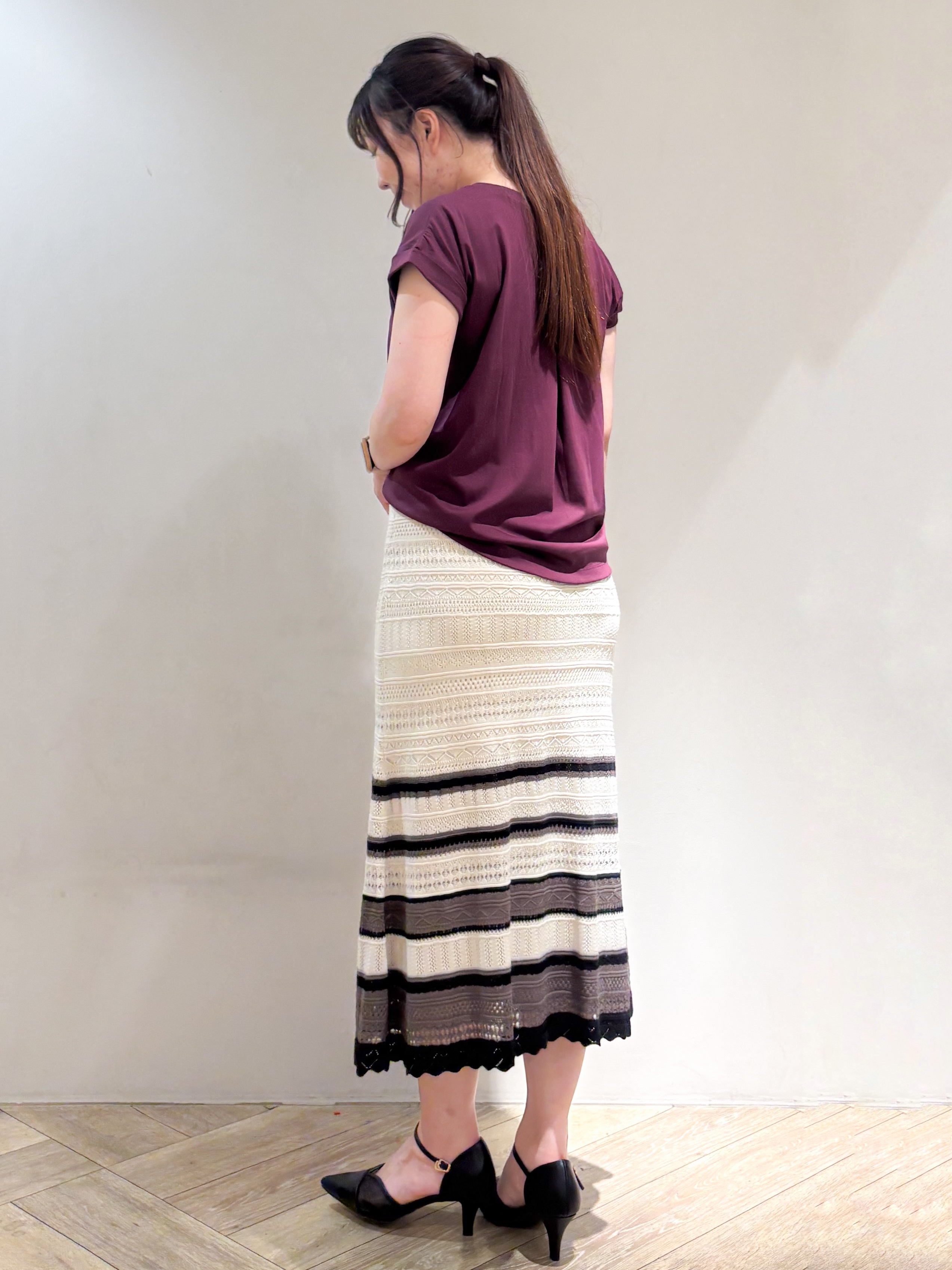 sayaさんの「index｜【接触冷感／UV】ワンポイント刺繍Tシャツ《7col／XS~3L／洗濯機OK》」を使ったコーディネート