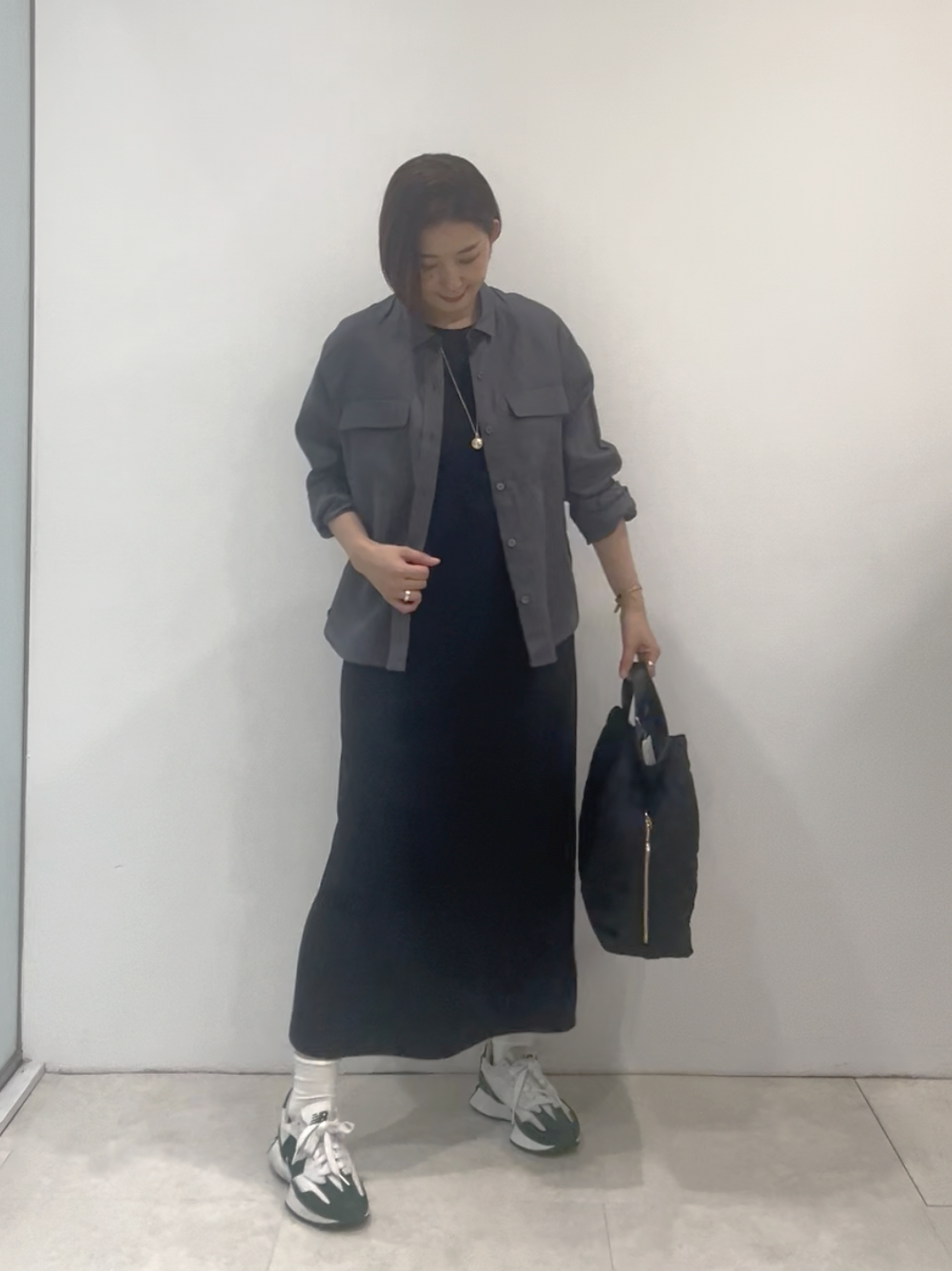 まどかさんの「UNTITLED｜【接触冷感】ドライタッチシャツ」を使ったコーディネート