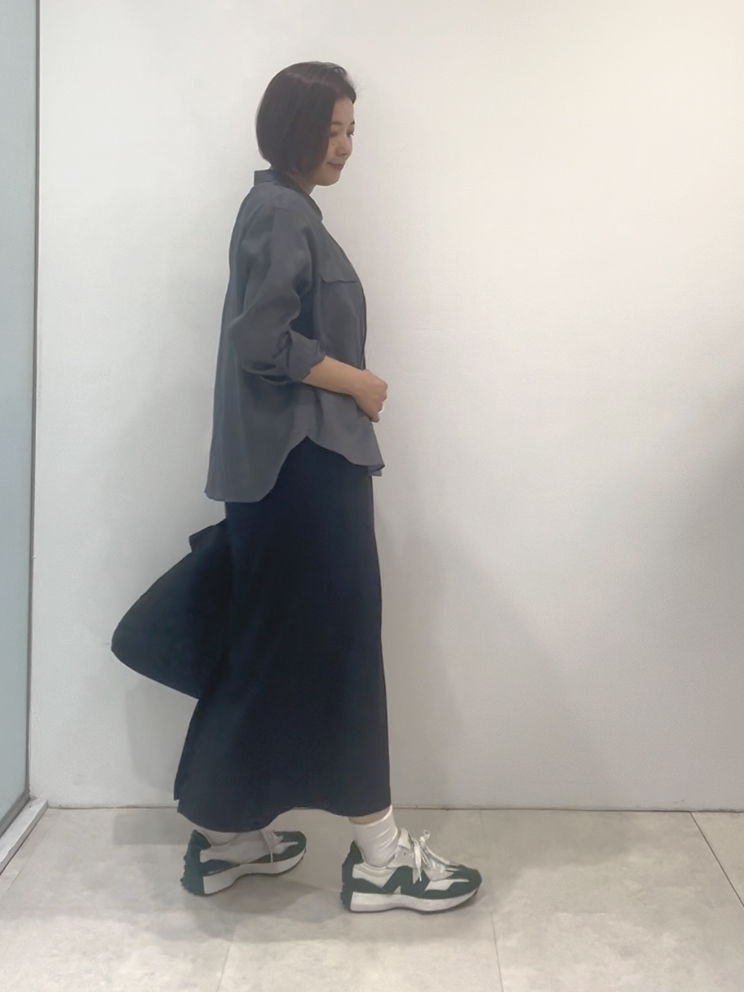 まどかさんの「UNTITLED｜【接触冷感】ドライタッチシャツ」を使ったコーディネート