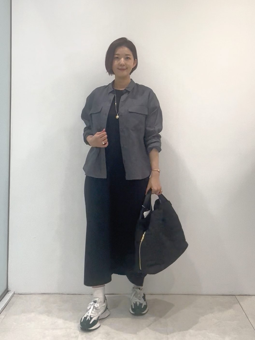 まどかさんの「UNTITLED｜【接触冷感】ドライタッチシャツ」を使ったコーディネート