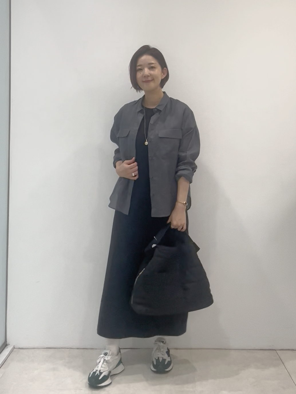 まどかさんの「UNTITLED｜【接触冷感】ドライタッチシャツ」を使ったコーディネート