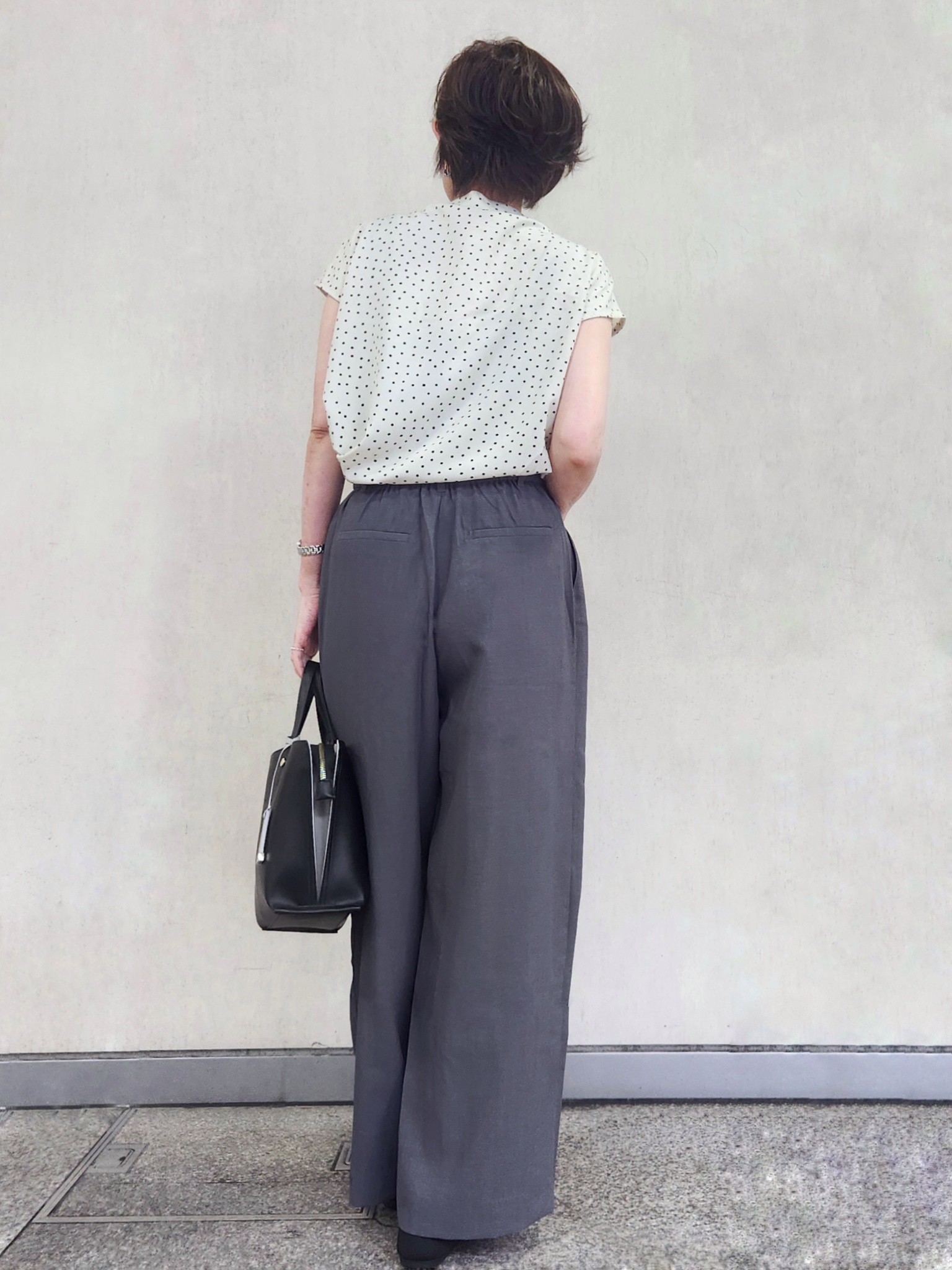 milkyさんの「OPAQUE.CLIP｜ドットボウタイブラウス【洗濯機OK】」を使ったコーディネート