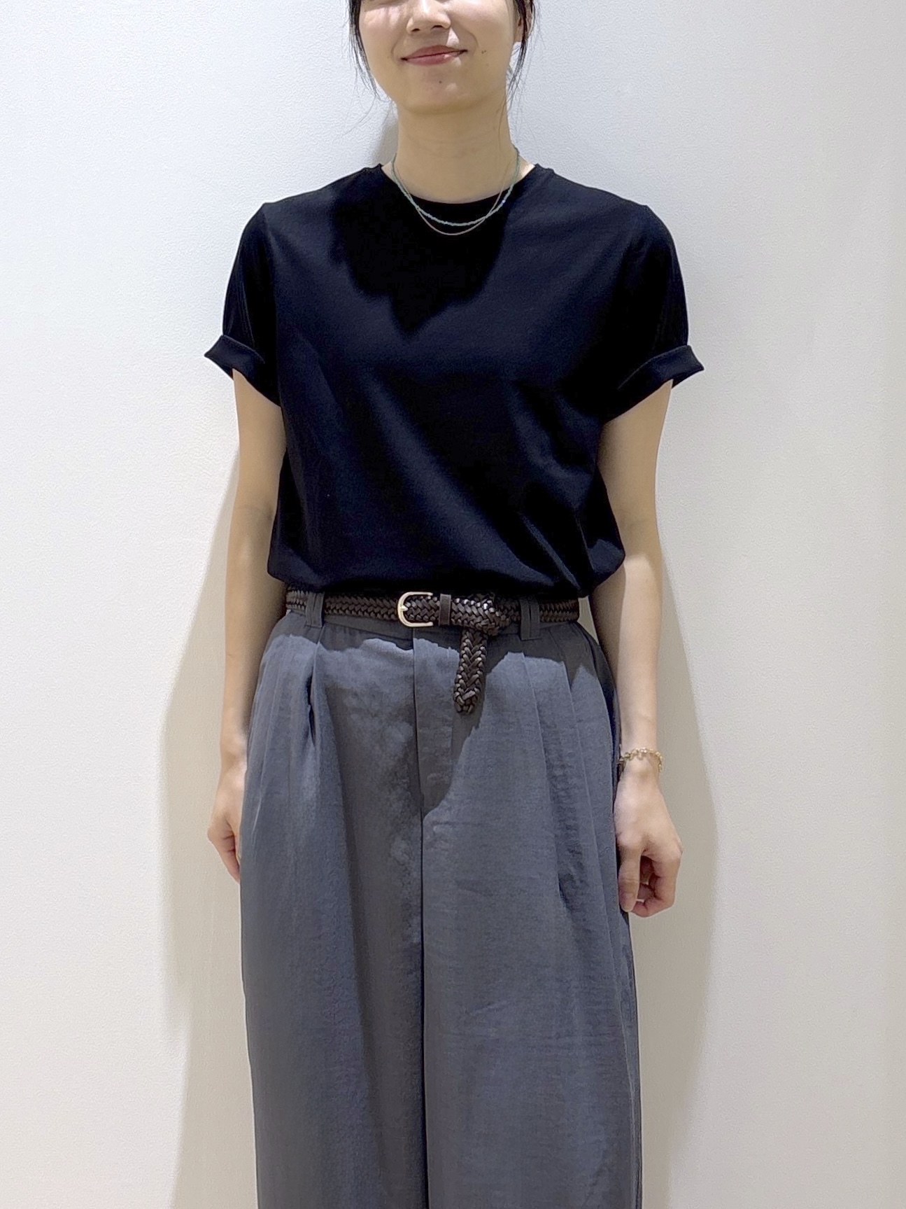 sachikoさんの「OPAQUE.CLIP｜ベーシックTシャツ／オーガニックコットン混【洗濯機OK】」を使ったコーディネート