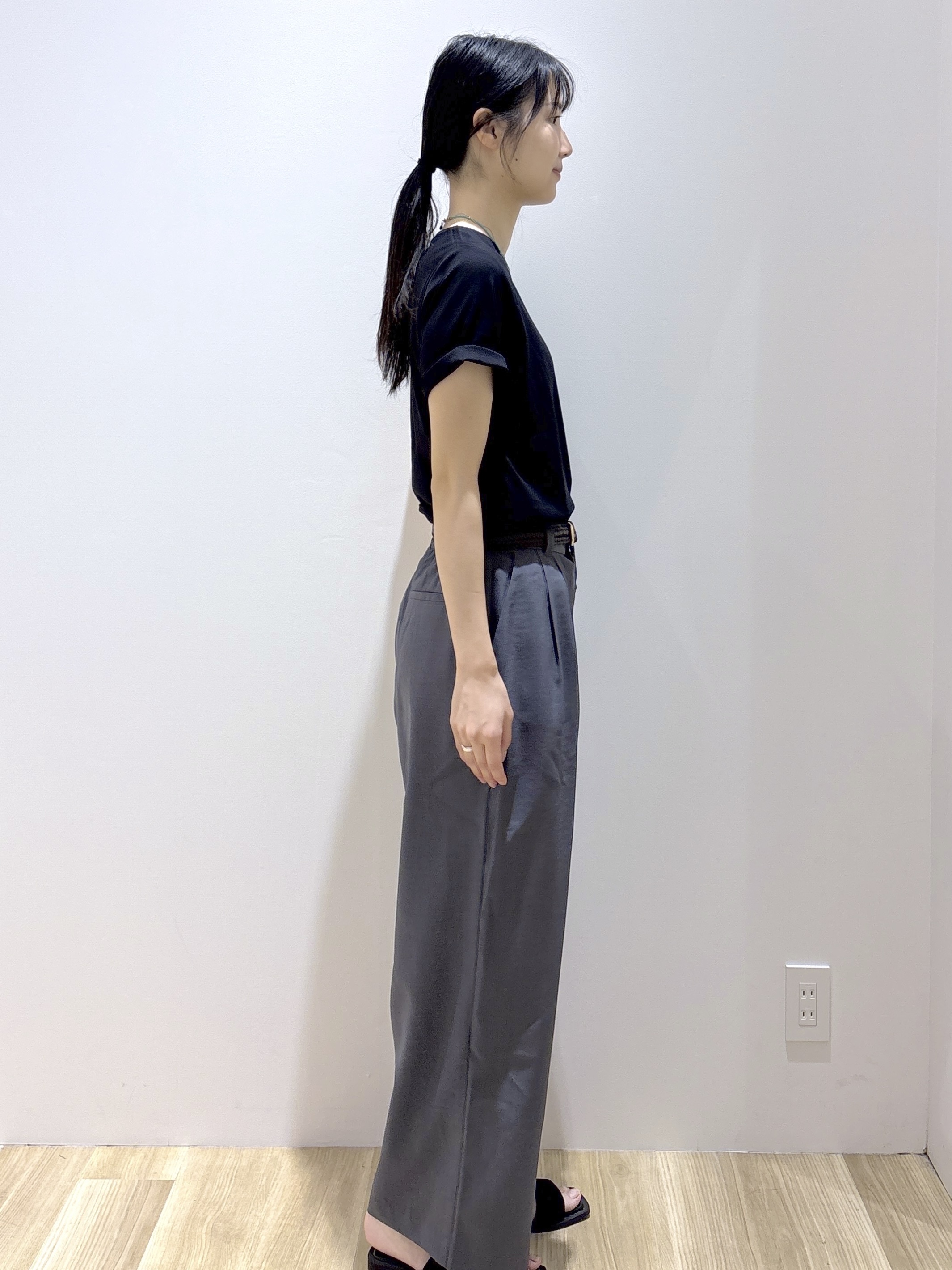 sachikoさんの「OPAQUE.CLIP｜ベーシックTシャツ／オーガニックコットン混【洗濯機OK】」を使ったコーディネート