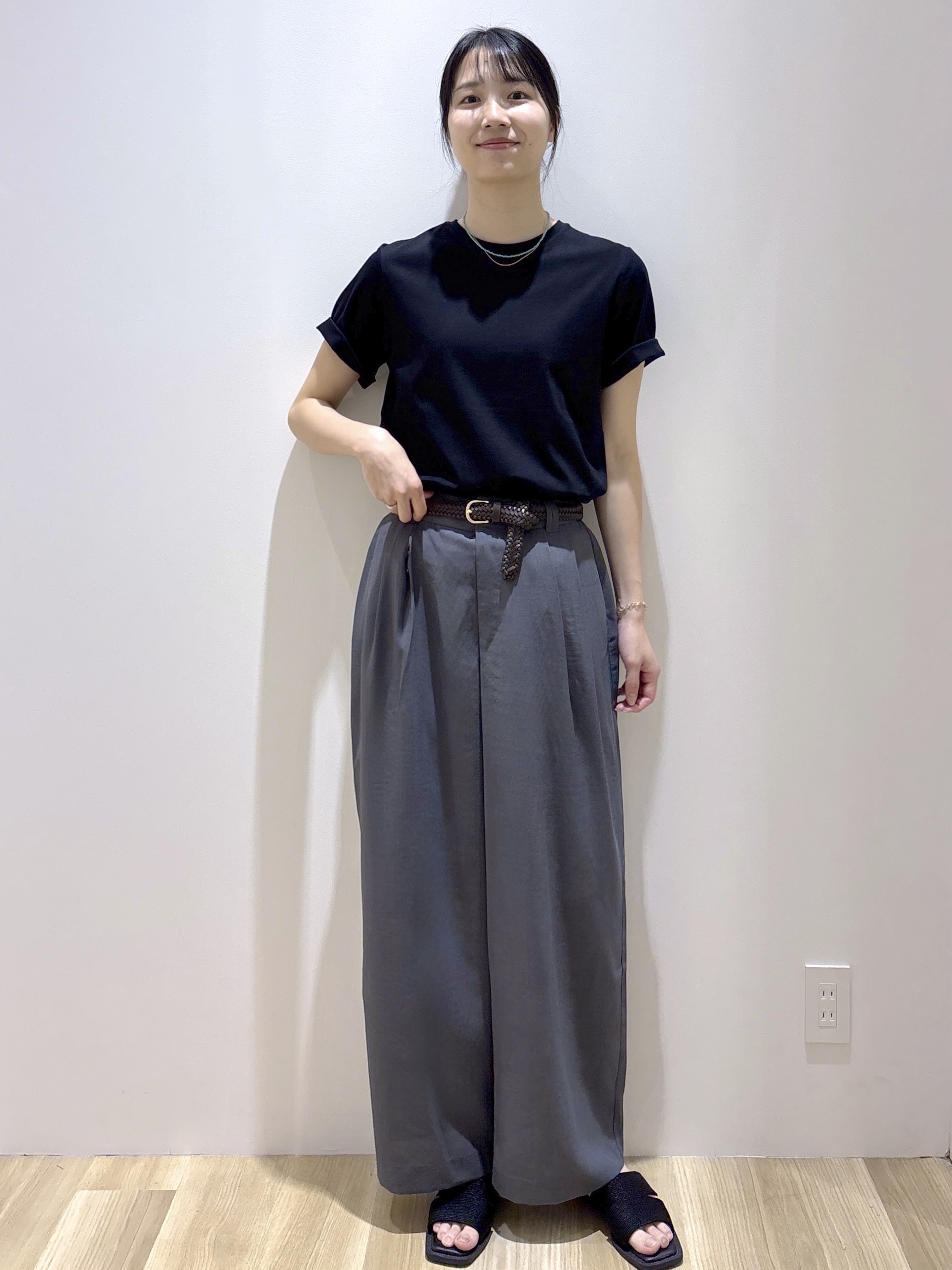 sachikoさんの「OPAQUE.CLIP｜ベーシックTシャツ／オーガニックコットン混【洗濯機OK】」を使ったコーディネート