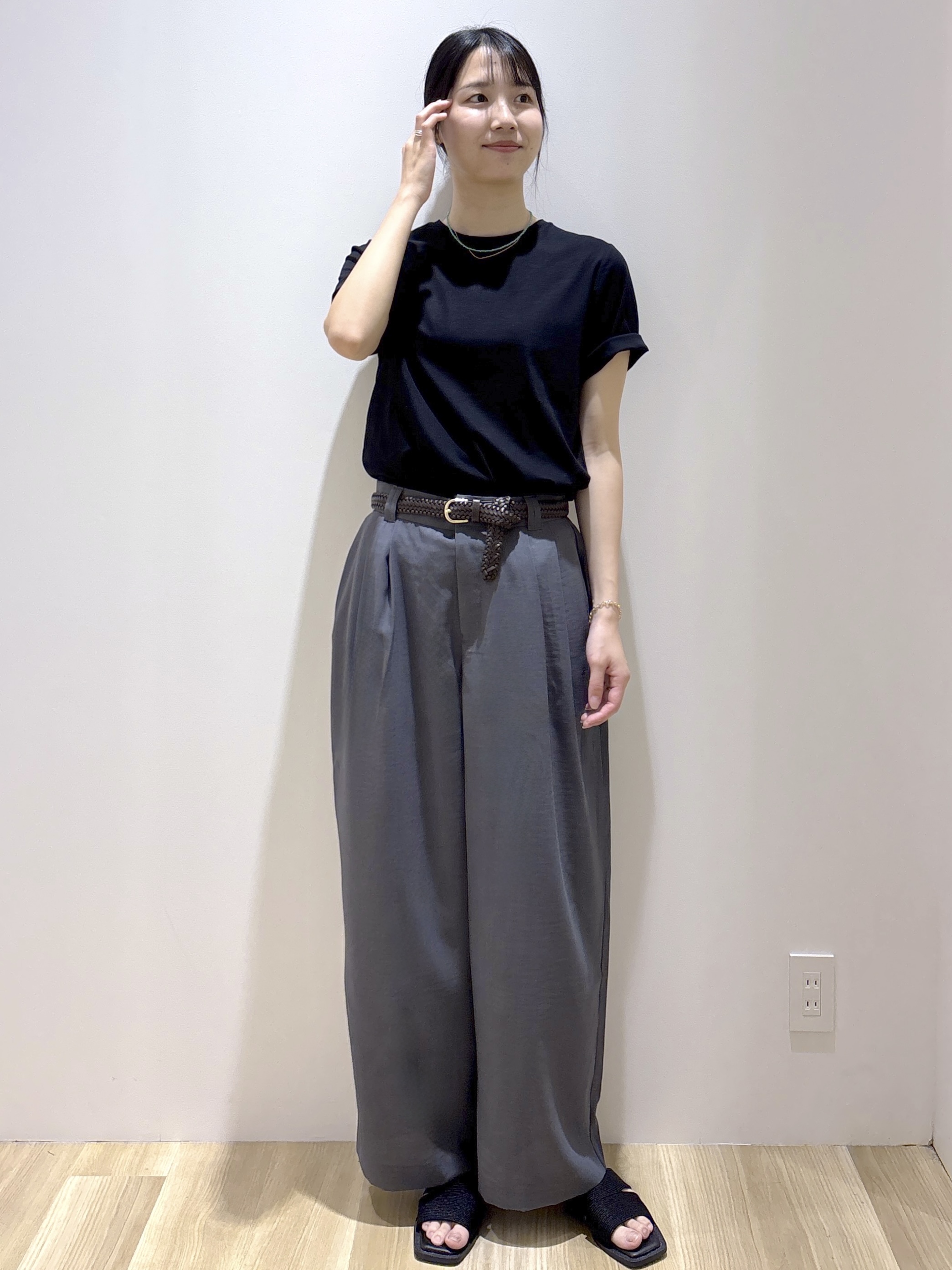 sachikoさんの「OPAQUE.CLIP｜ベーシックTシャツ／オーガニックコットン混【洗濯機OK】」を使ったコーディネート