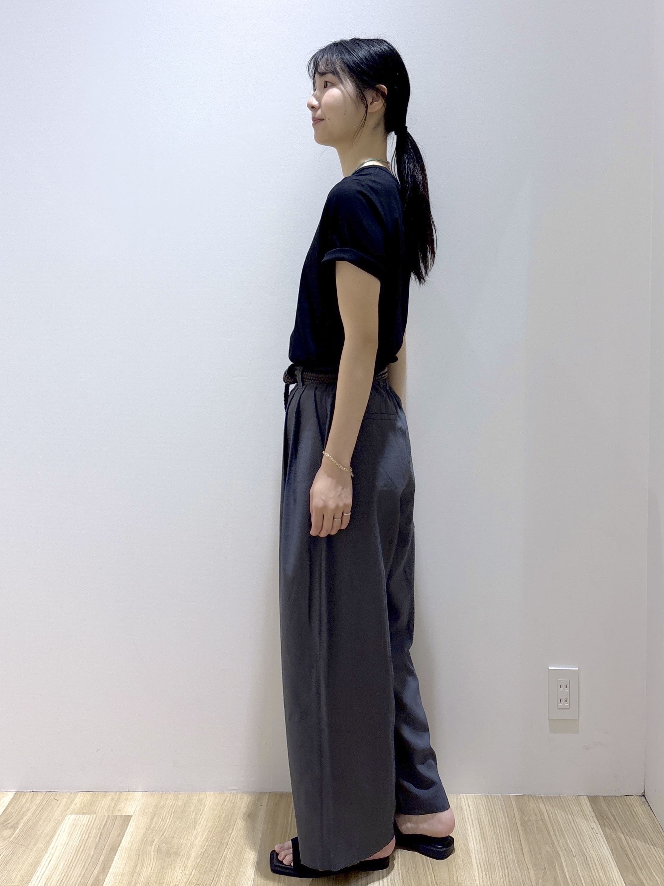 sachikoさんの「OPAQUE.CLIP｜ベーシックTシャツ／オーガニックコットン混【洗濯機OK】」を使ったコーディネート