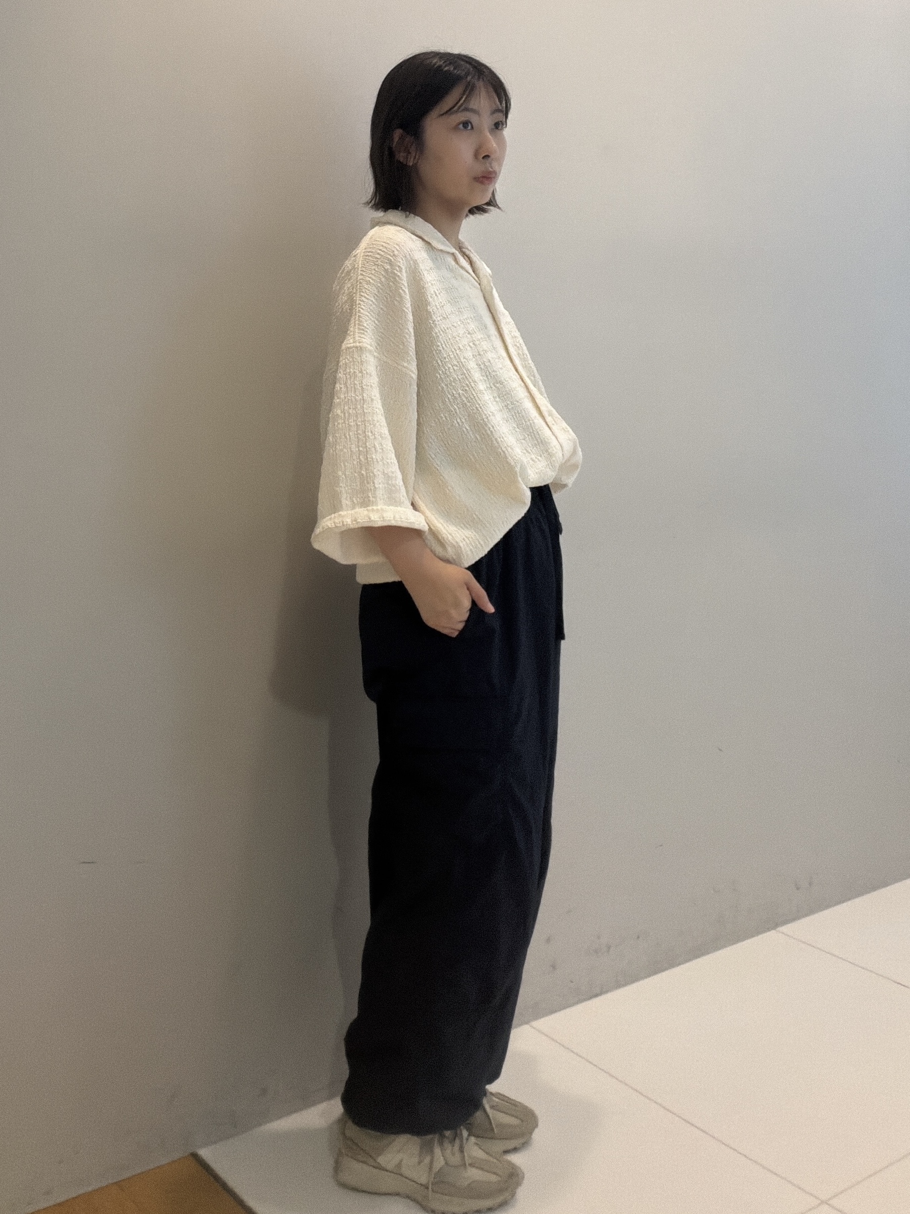 abeさんの「tk.TAKEO KIKUCHI｜シュリンクジャガード開襟シャツ」を使ったコーディネート