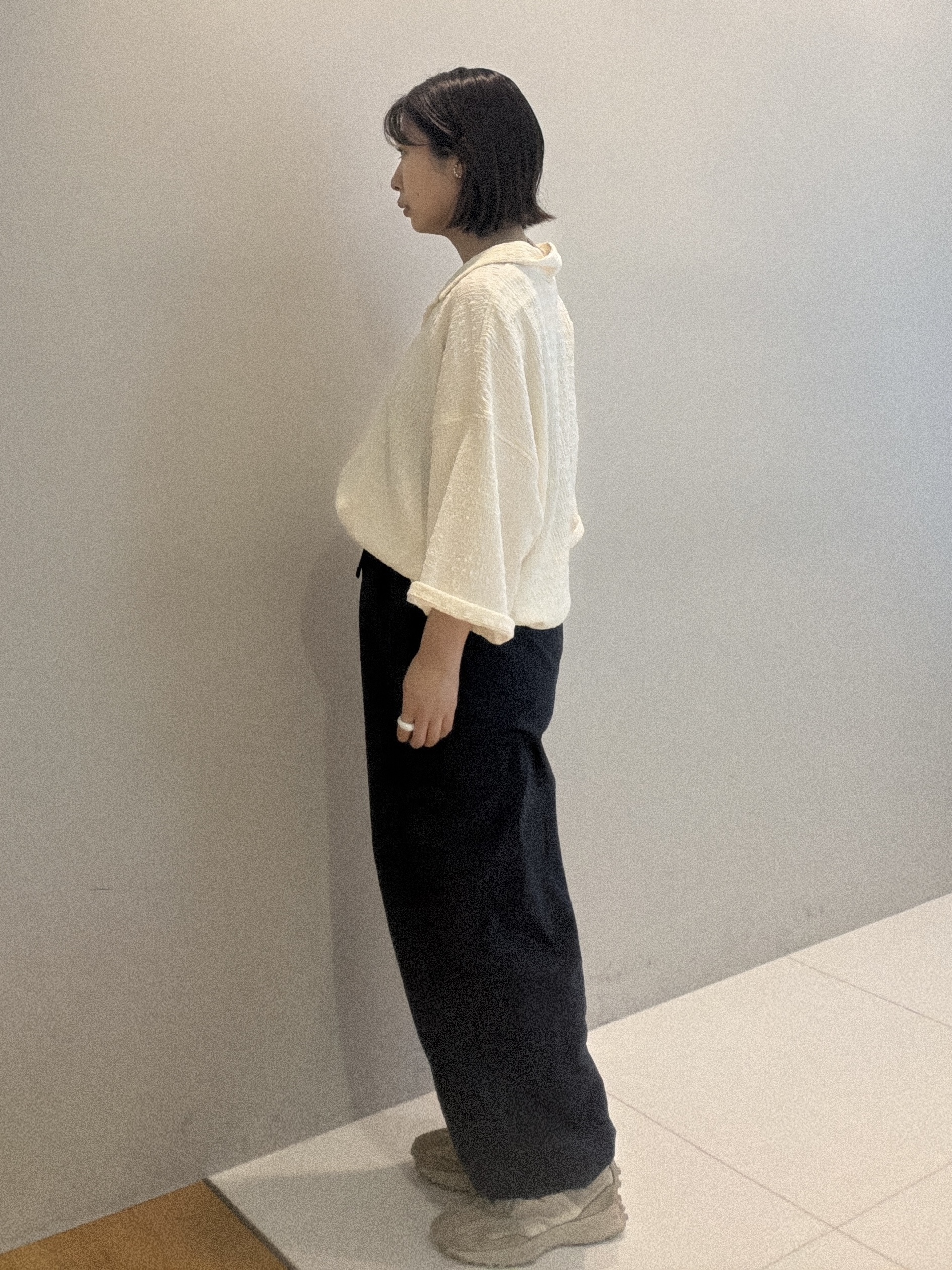 abeさんの「tk.TAKEO KIKUCHI｜シュリンクジャガード開襟シャツ」を使ったコーディネート