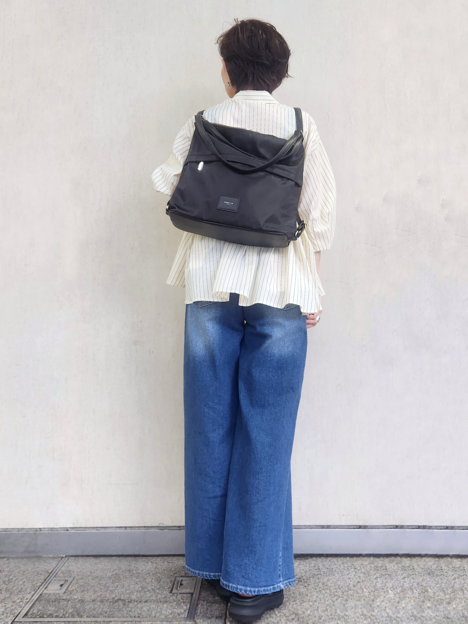 milkyさんの「OPAQUE.CLIP｜スキッパーペプラムブラウス【洗濯機OK】」を使ったコーディネート