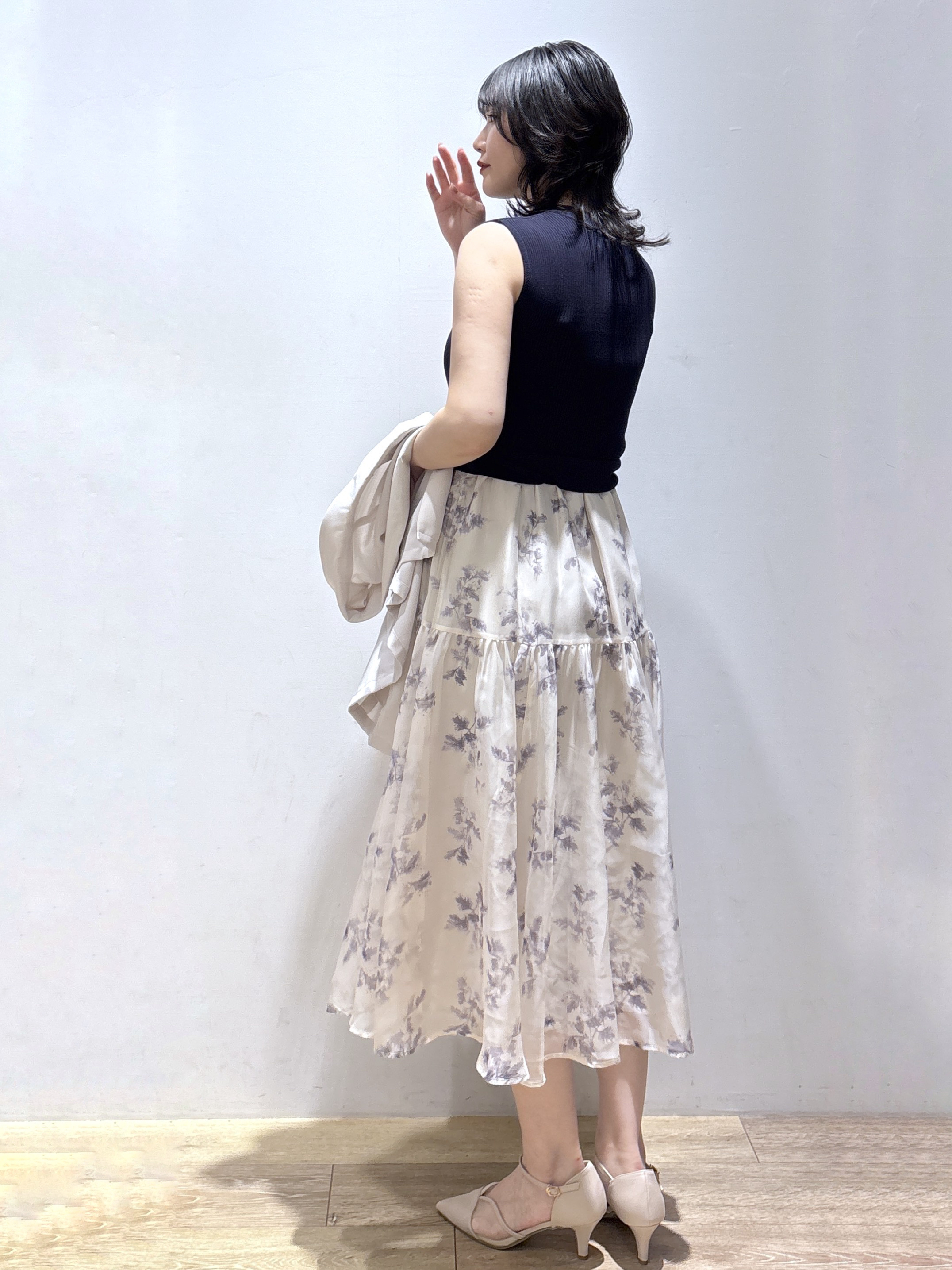 mizukiさんの「index｜【接触冷感／防シワ】ひんやり7分袖テーラードジャケット《洗濯機OK》」を使ったコーディネート