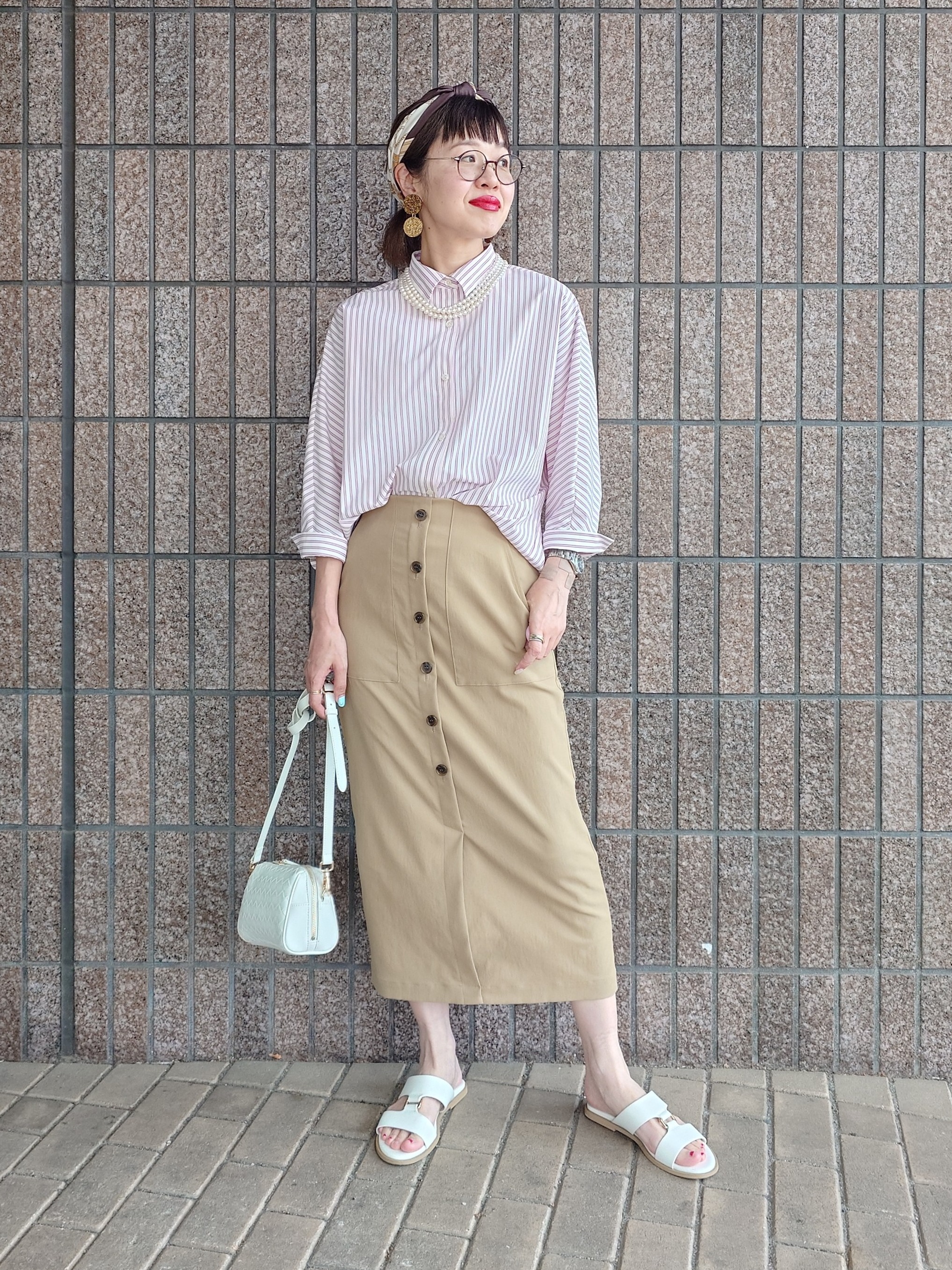 MUTSUKOさんの「UNTITLED｜【接触冷感/吸水速乾/UVカット】ドルマンスリーブシャツ」を使ったコーディネート