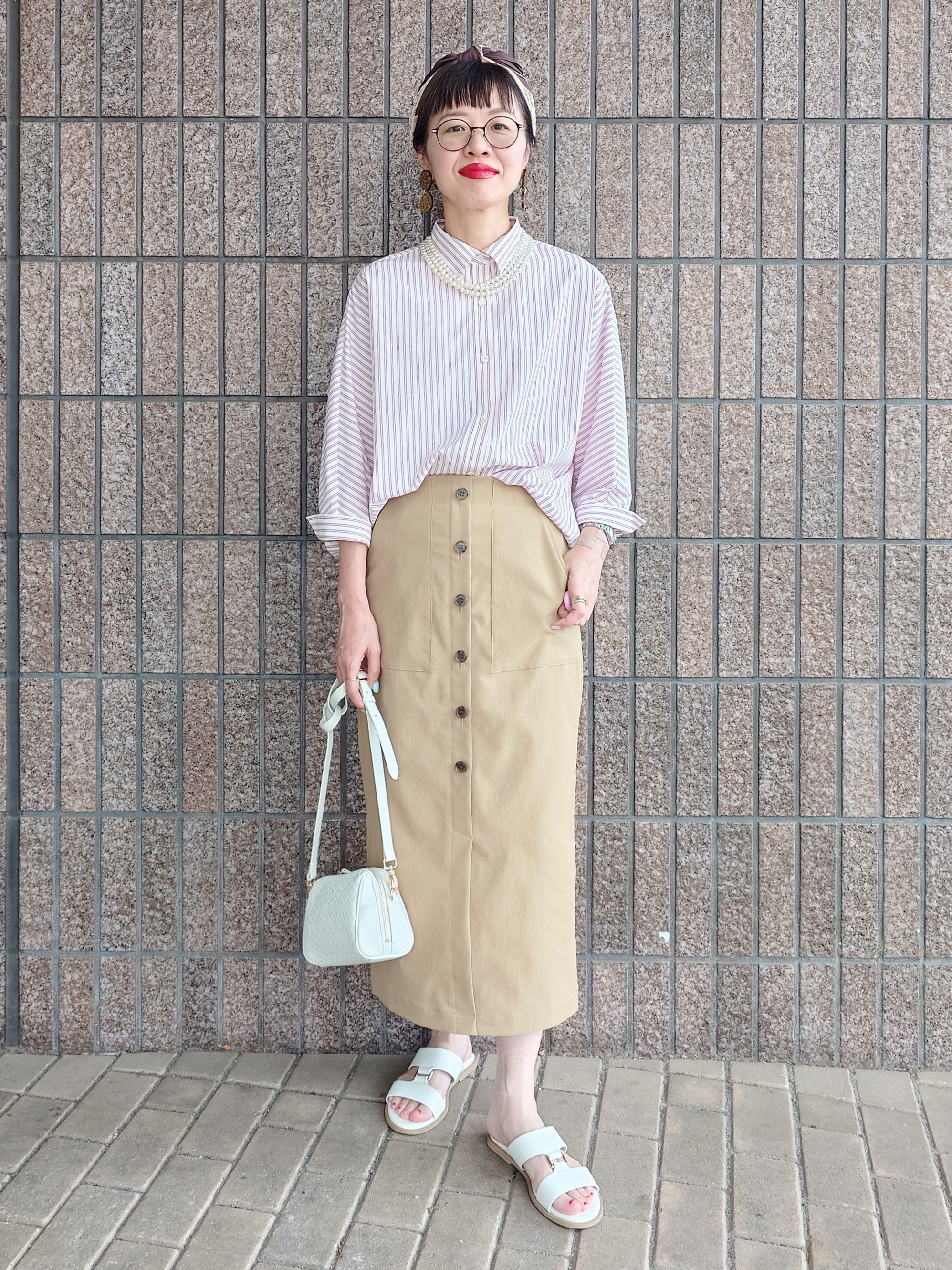 MUTSUKOさんの「UNTITLED｜【接触冷感/吸水速乾/UVカット】ドルマンスリーブシャツ」を使ったコーディネート