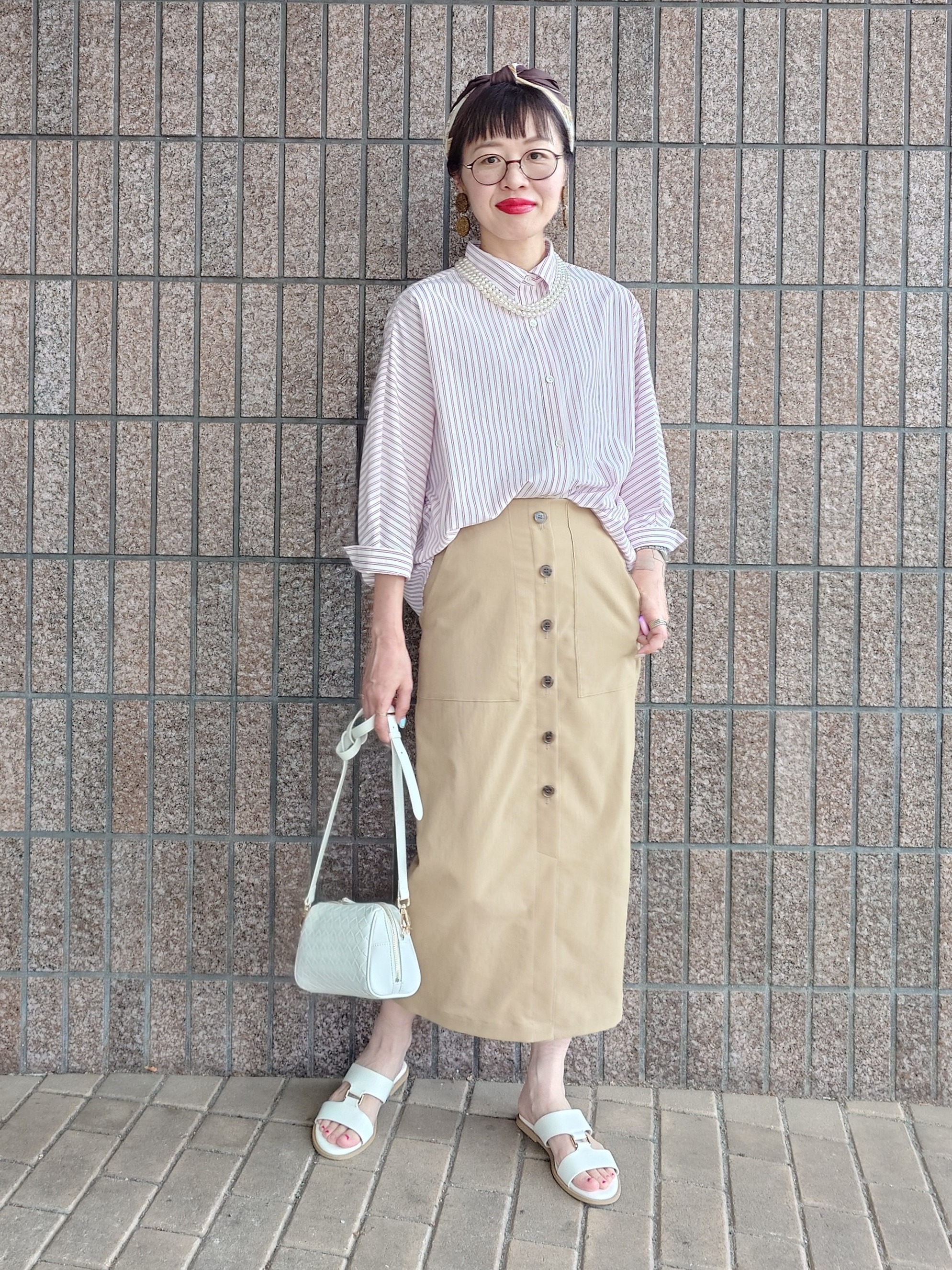 MUTSUKOさんの「UNTITLED｜【接触冷感/吸水速乾/UVカット】ドルマンスリーブシャツ」を使ったコーディネート