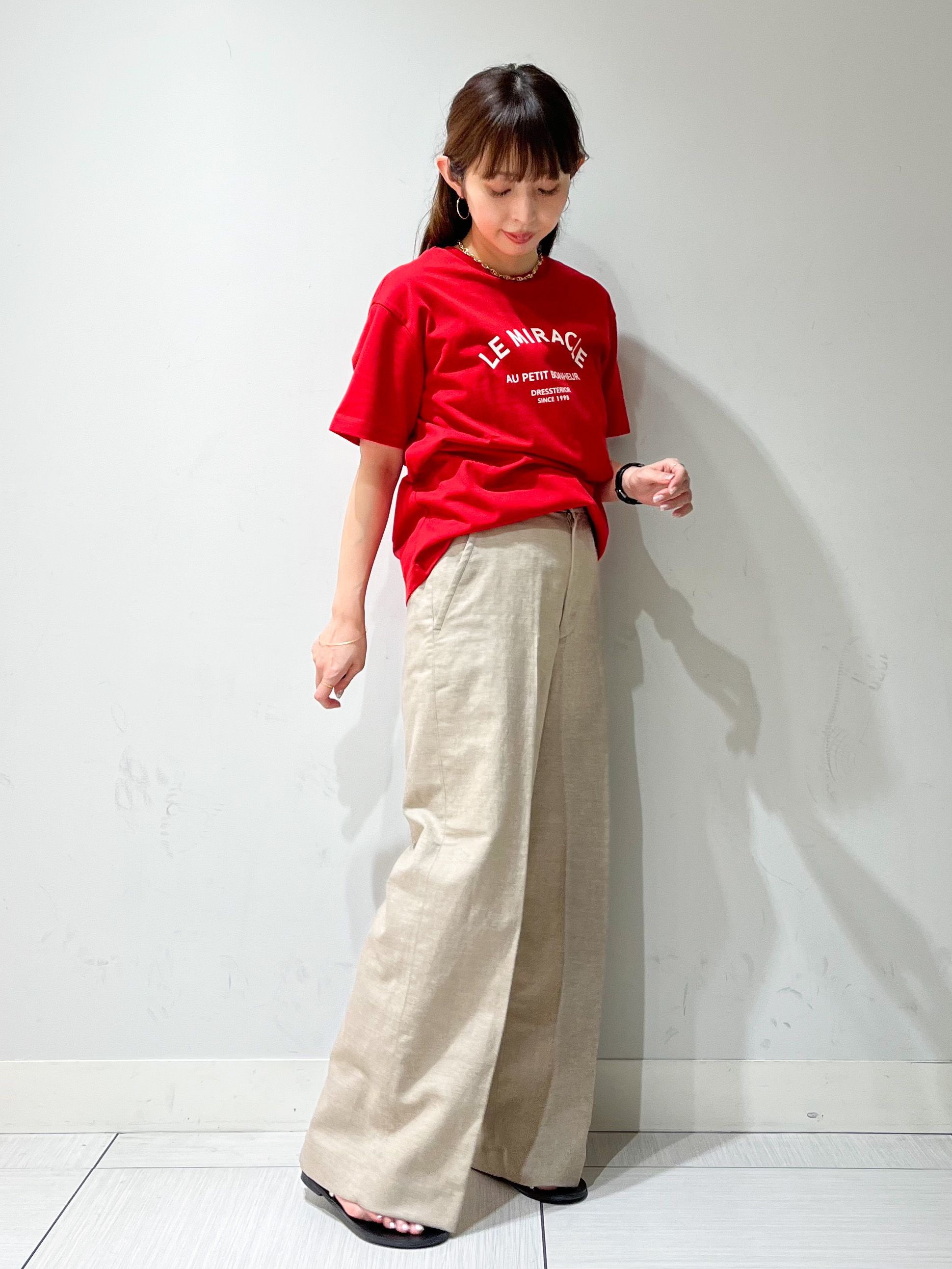 じゅんさんの「DRESSTERIOR｜ル ミラクルロゴT」を使ったコーディネート