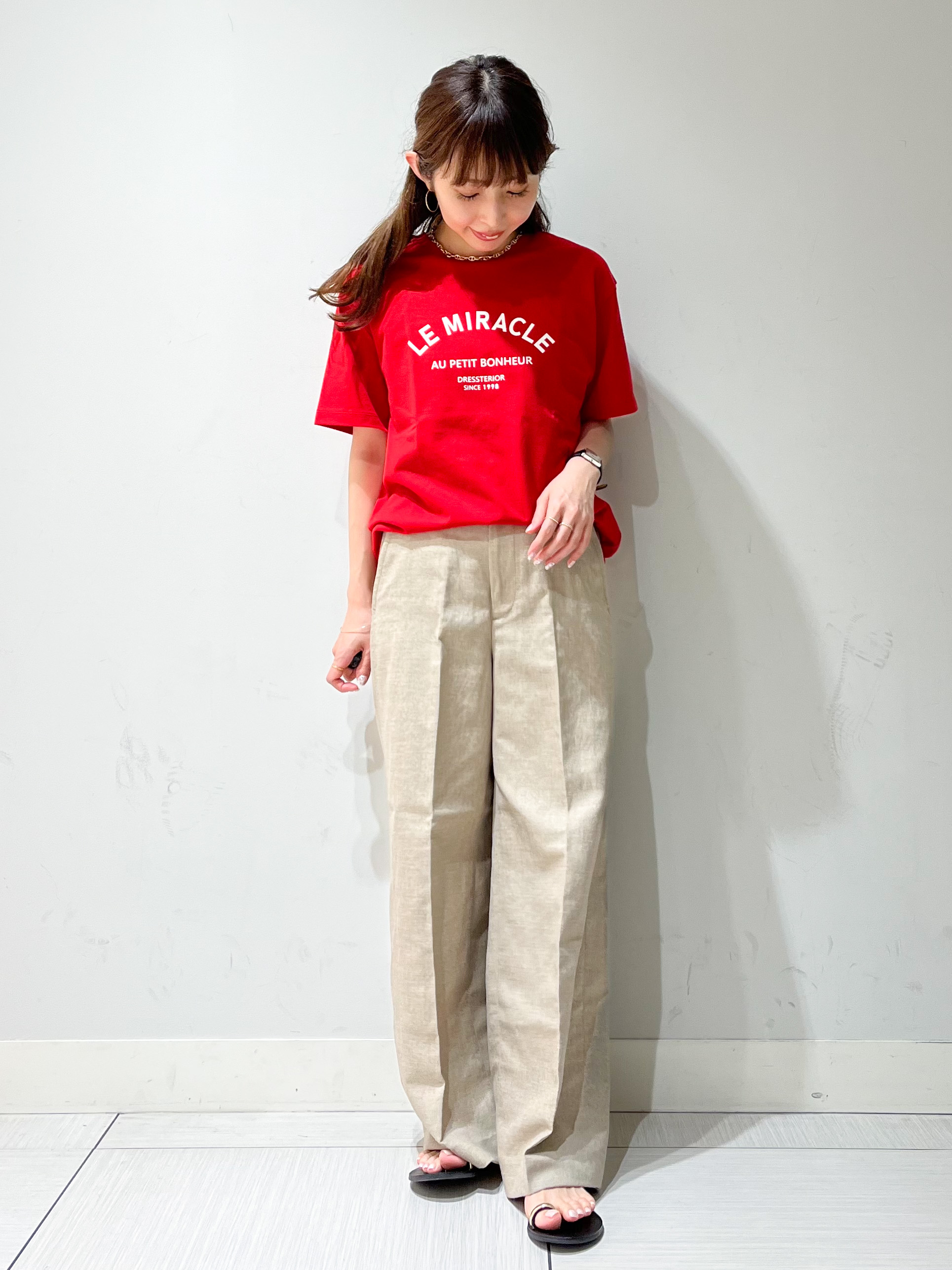 じゅんさんの「DRESSTERIOR｜ル ミラクルロゴT」を使ったコーディネート