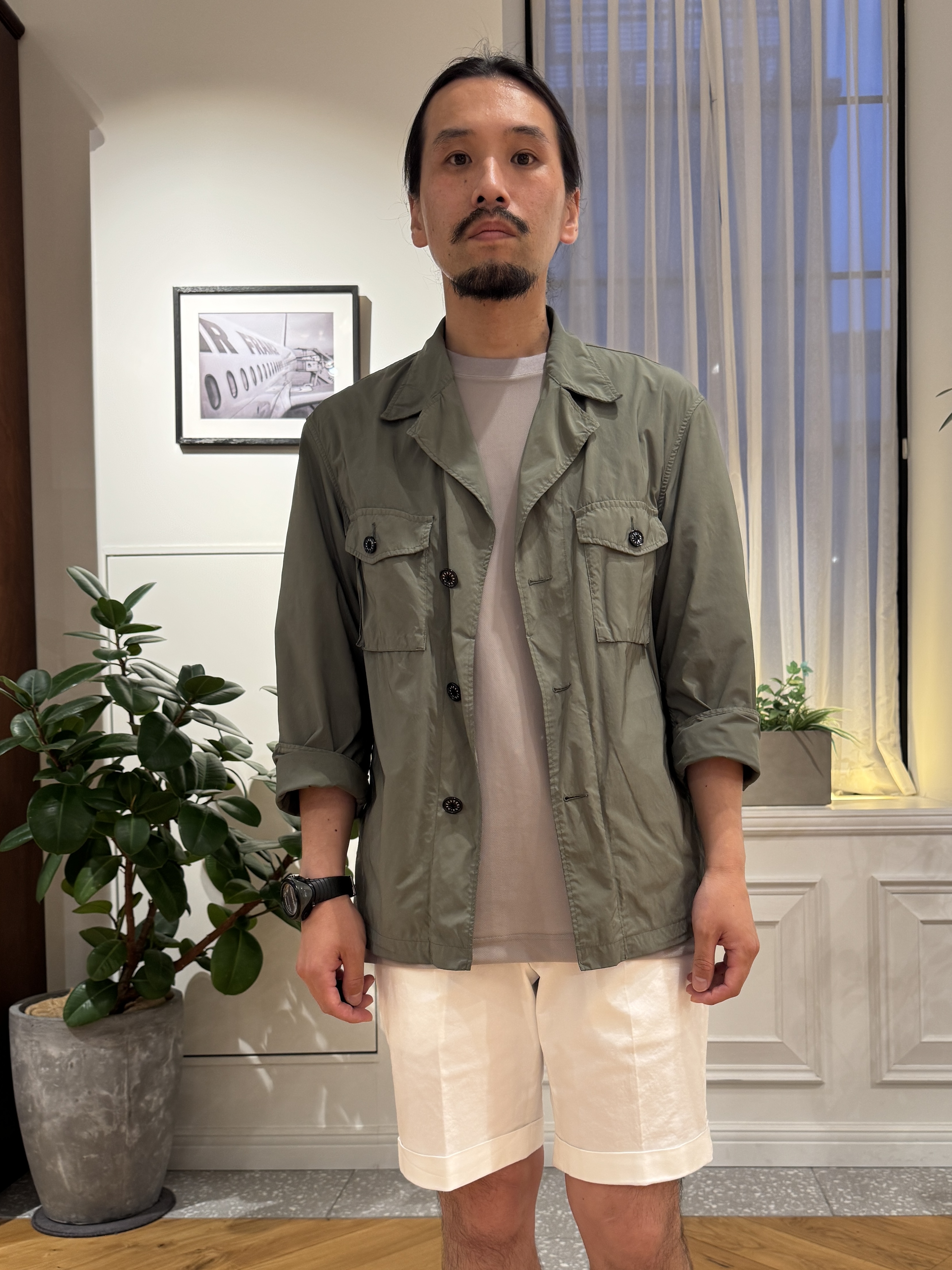 kawarataniさんの「DRESSTERIOR｜【接触冷感/UVカット/ウォッシャブル】AIRTOOL クルーネックTシャツ」を使ったコーディネート