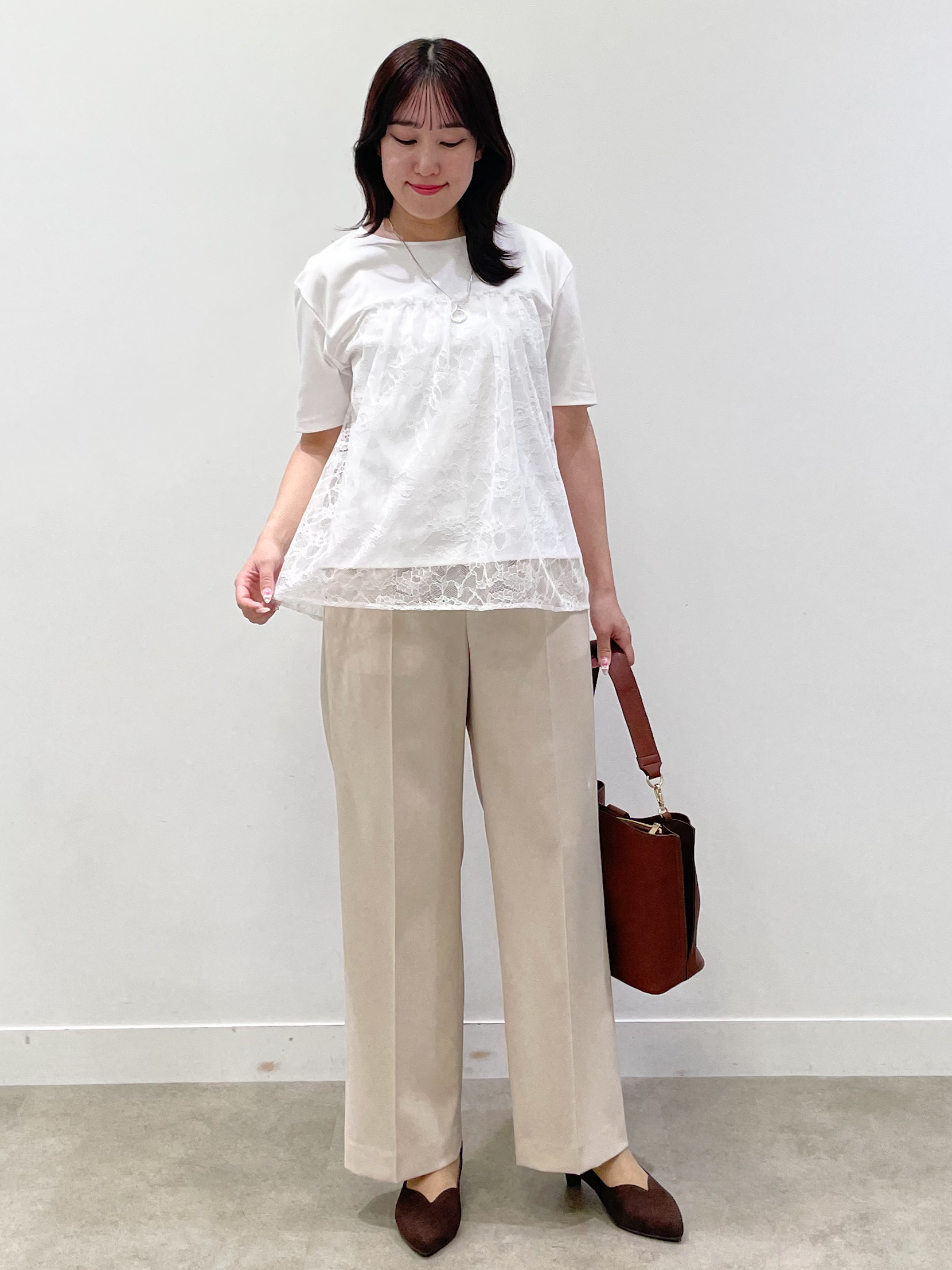 yukariさんの「Reflect｜【UVカット／接触冷感／手洗い可】ラッセルレースプルオーバー」を使ったコーディネート