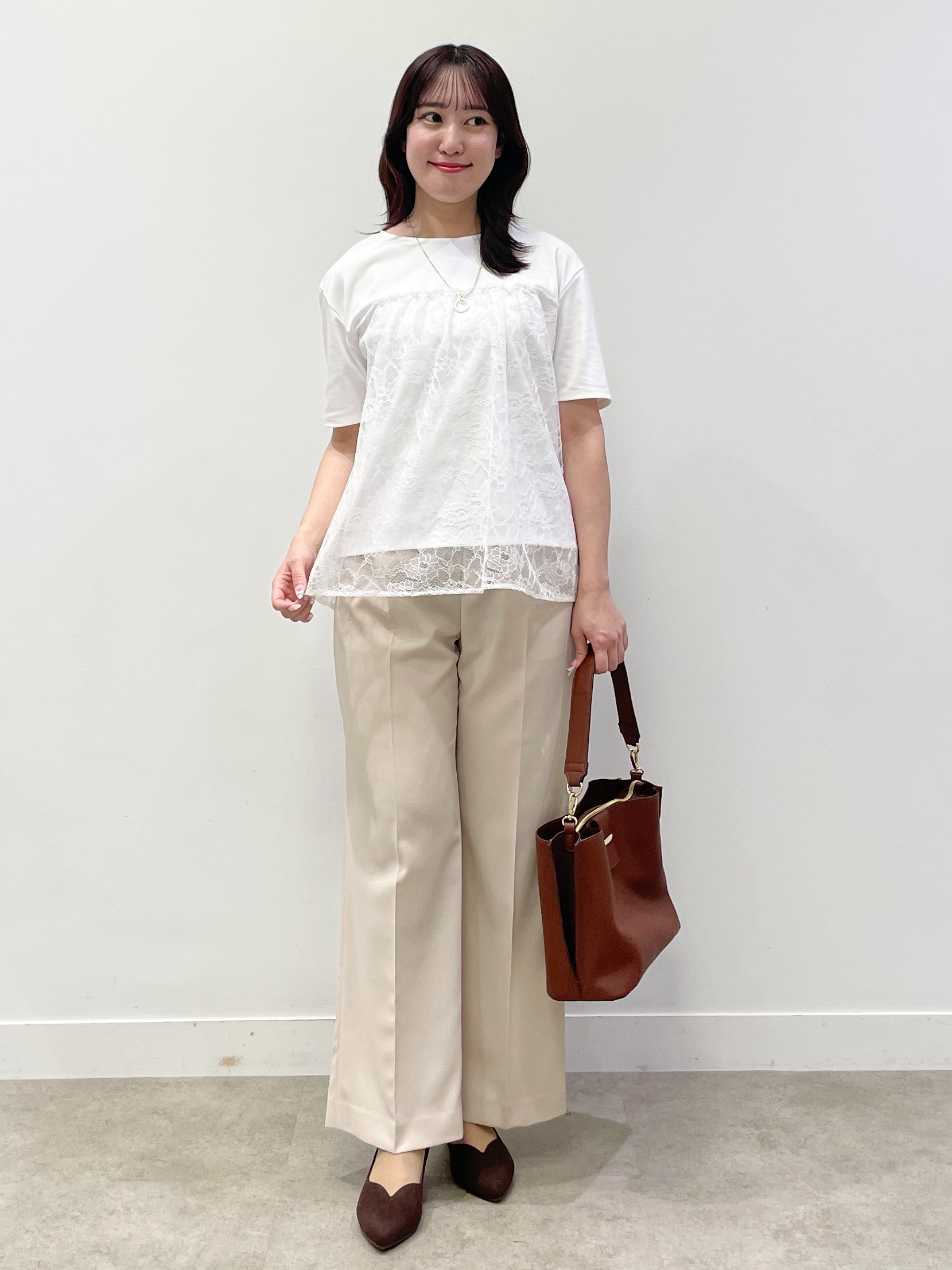 yukariさんの「Reflect｜【UVカット／接触冷感／手洗い可】ラッセルレースプルオーバー」を使ったコーディネート
