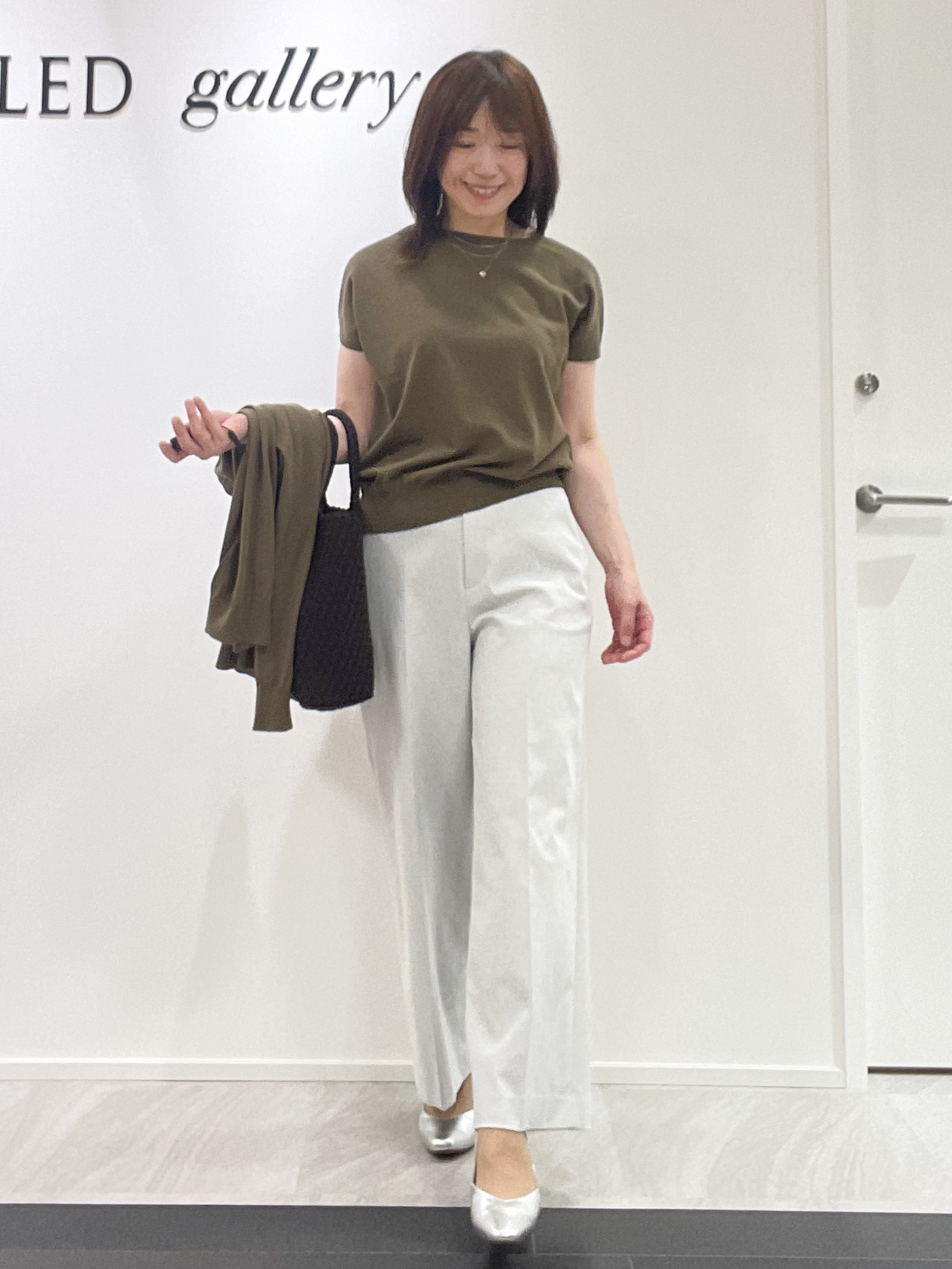 めいさんの「UNTITLED｜【9色展開/アンサンブル可/洗える】コットンベーシックニット」を使ったコーディネート
