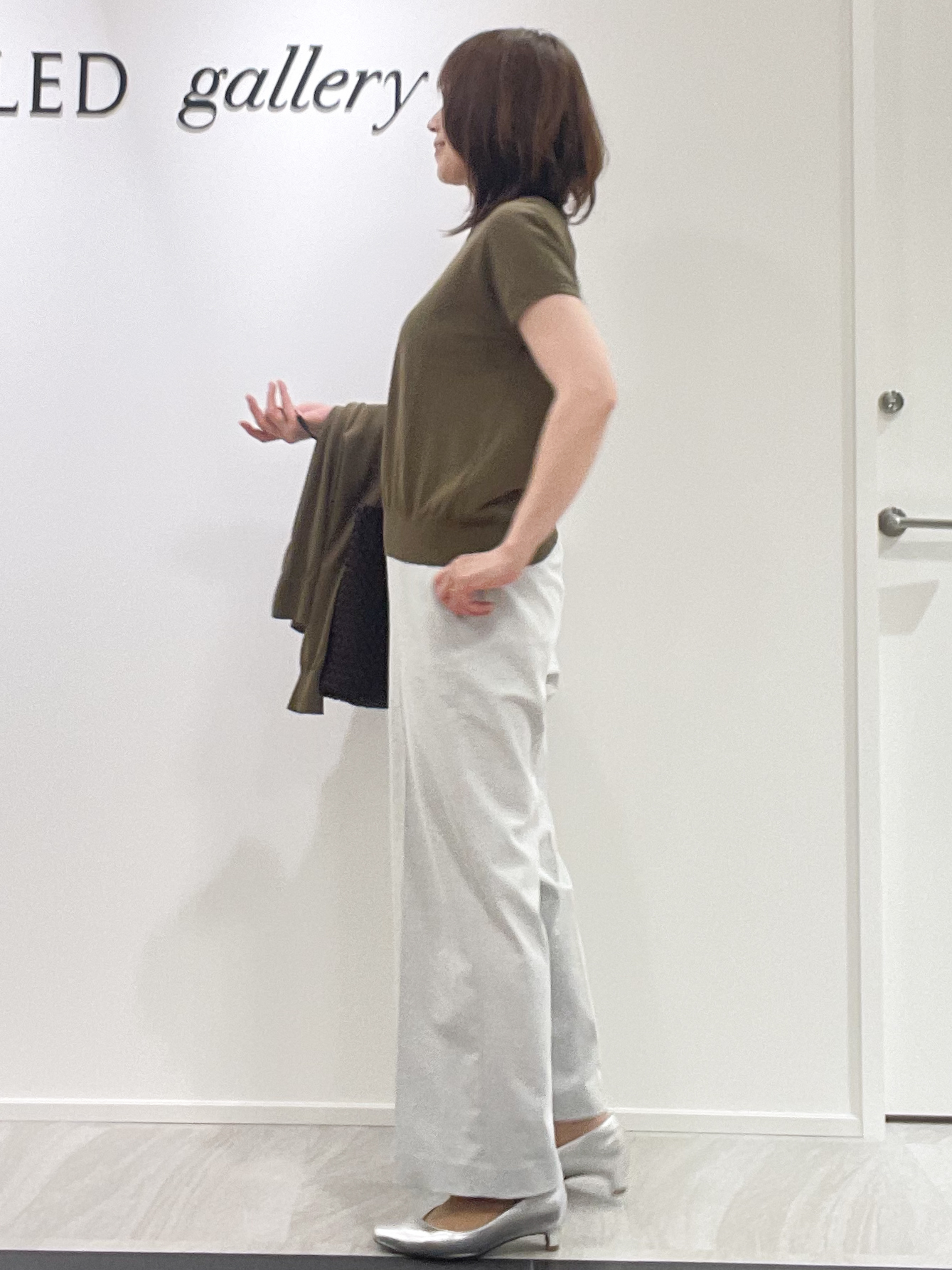 めいさんの「UNTITLED｜【9色展開/アンサンブル可/洗える】コットンベーシックニット」を使ったコーディネート