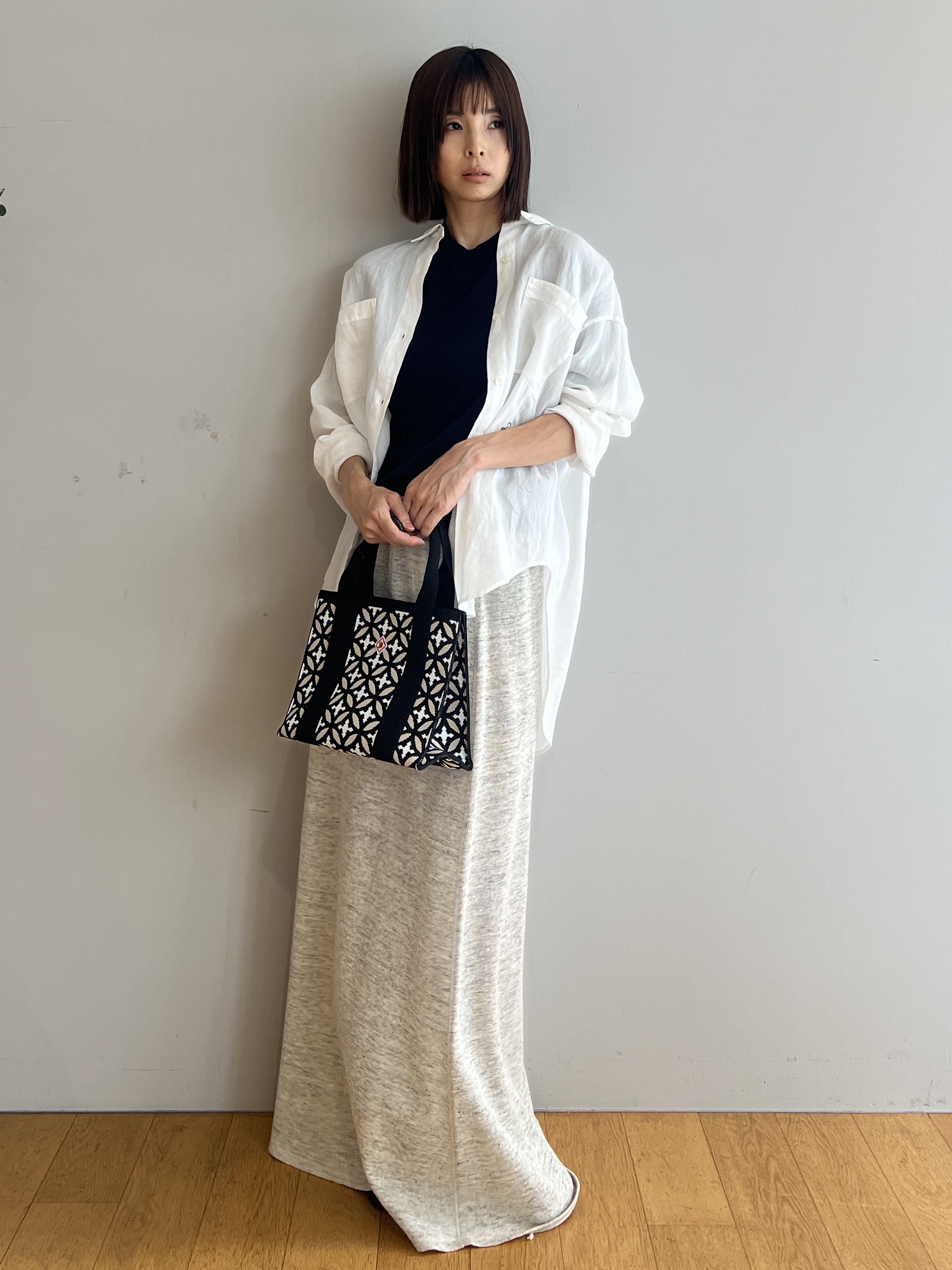 misaさんの「DRESSTERIOR｜【ウォッシャブル/セットアップ可】ウォッシャブルリネンウラケスカート」を使ったコーディネート