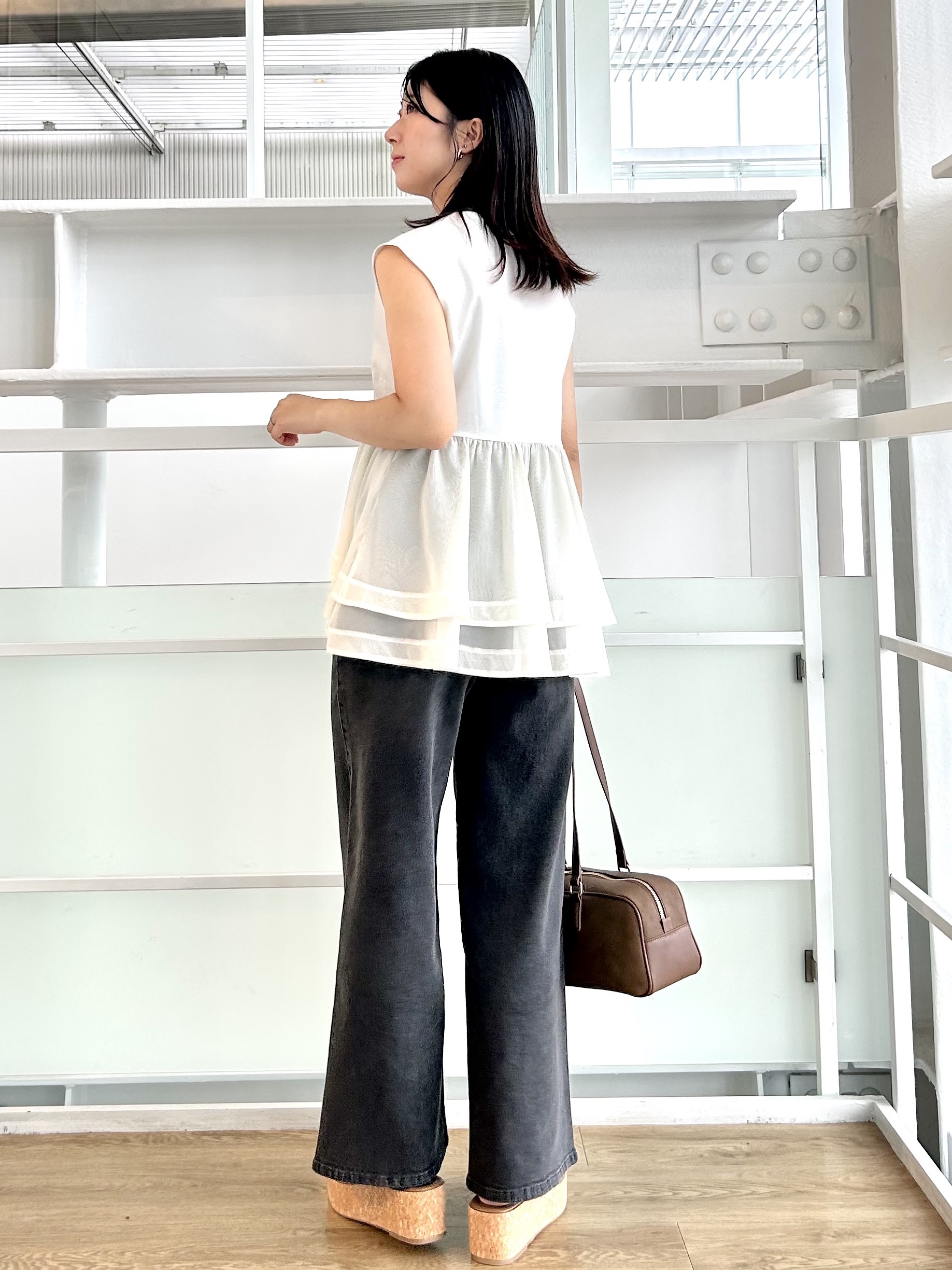 RINAさんの「index｜ダブルペプラムトップス【洗濯機OK】」を使ったコーディネート