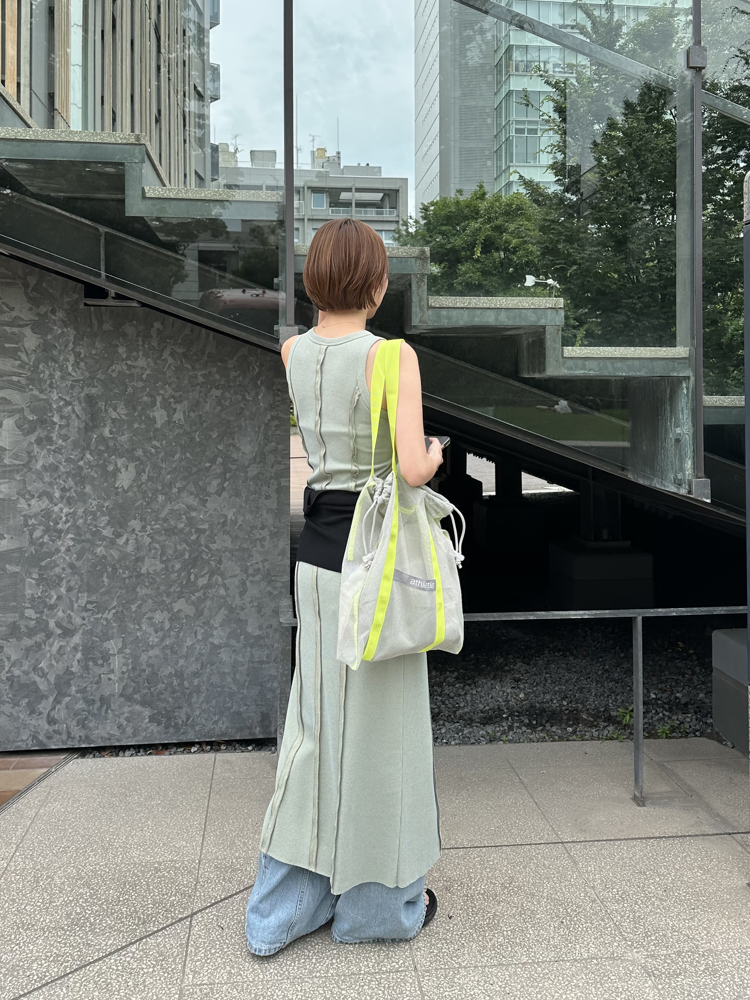harunaさんの「CODE A｜【Cup-in】Jersey dress」を使ったコーディネート