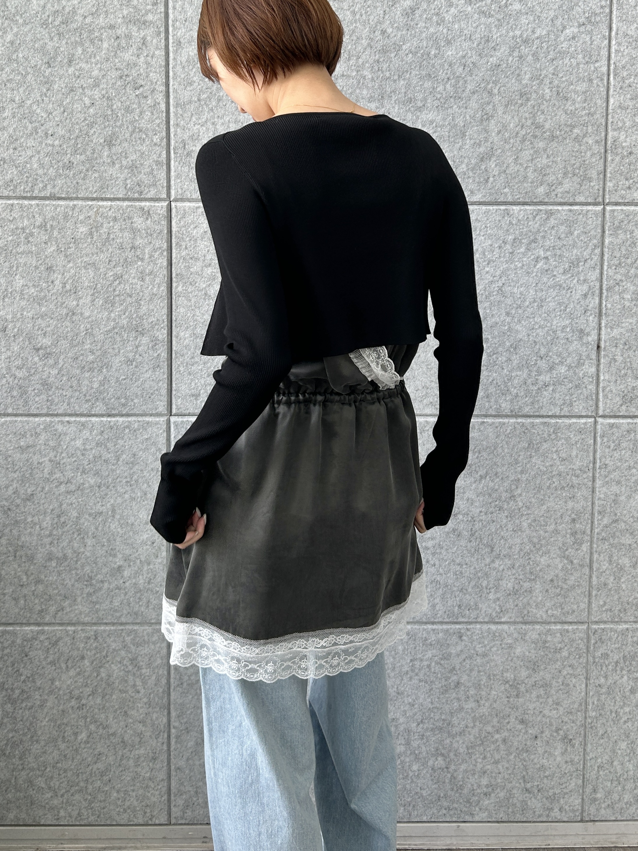 harunaさんの「CODE A｜lace trim slip dress」を使ったコーディネート
