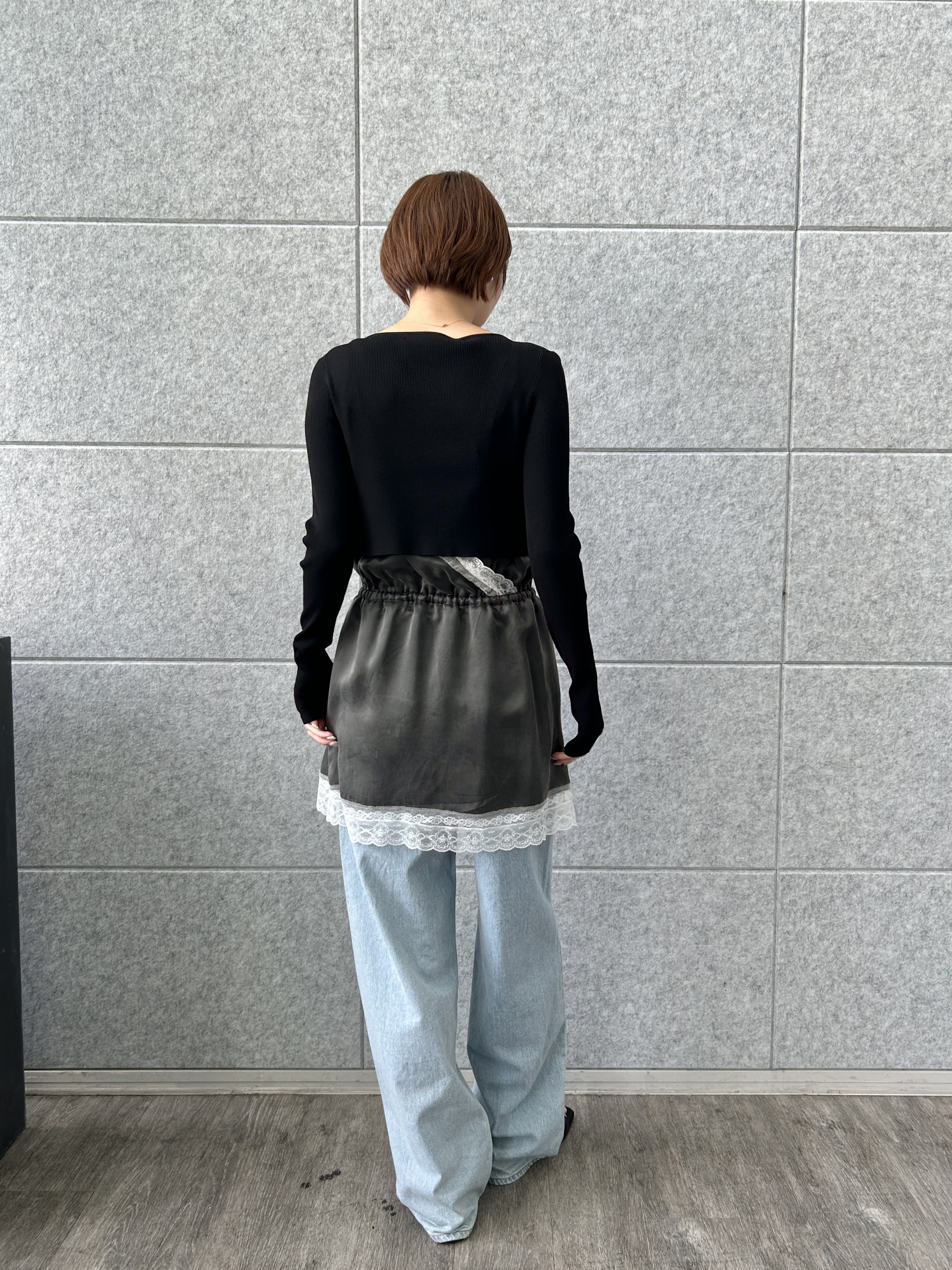 harunaさんの「CODE A｜lace trim slip dress」を使ったコーディネート