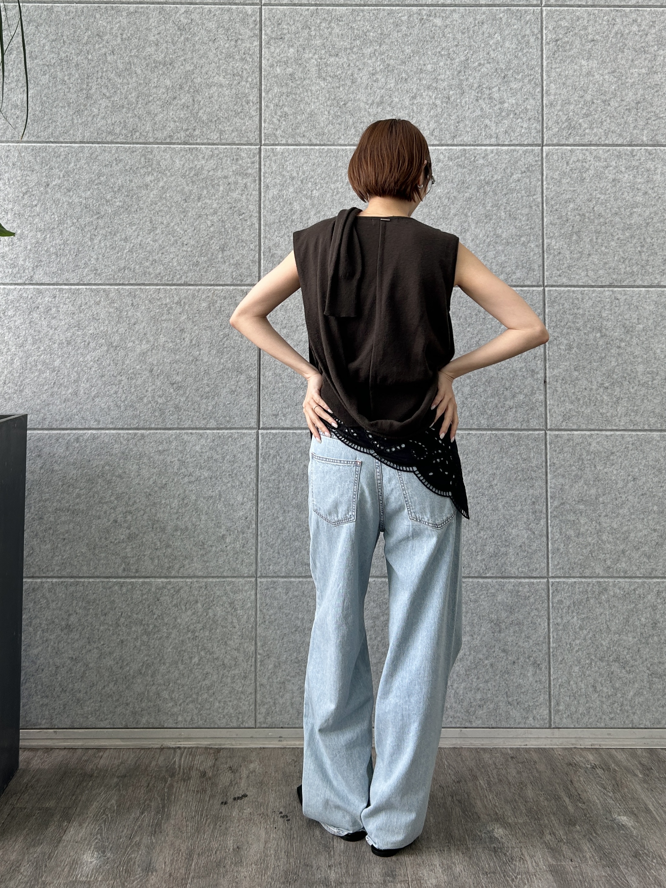 harunaさんの「CODE A｜SYSTEM｜CONVERTIBLE－SLEEVE WOOL KNIT TOP」を使ったコーディネート