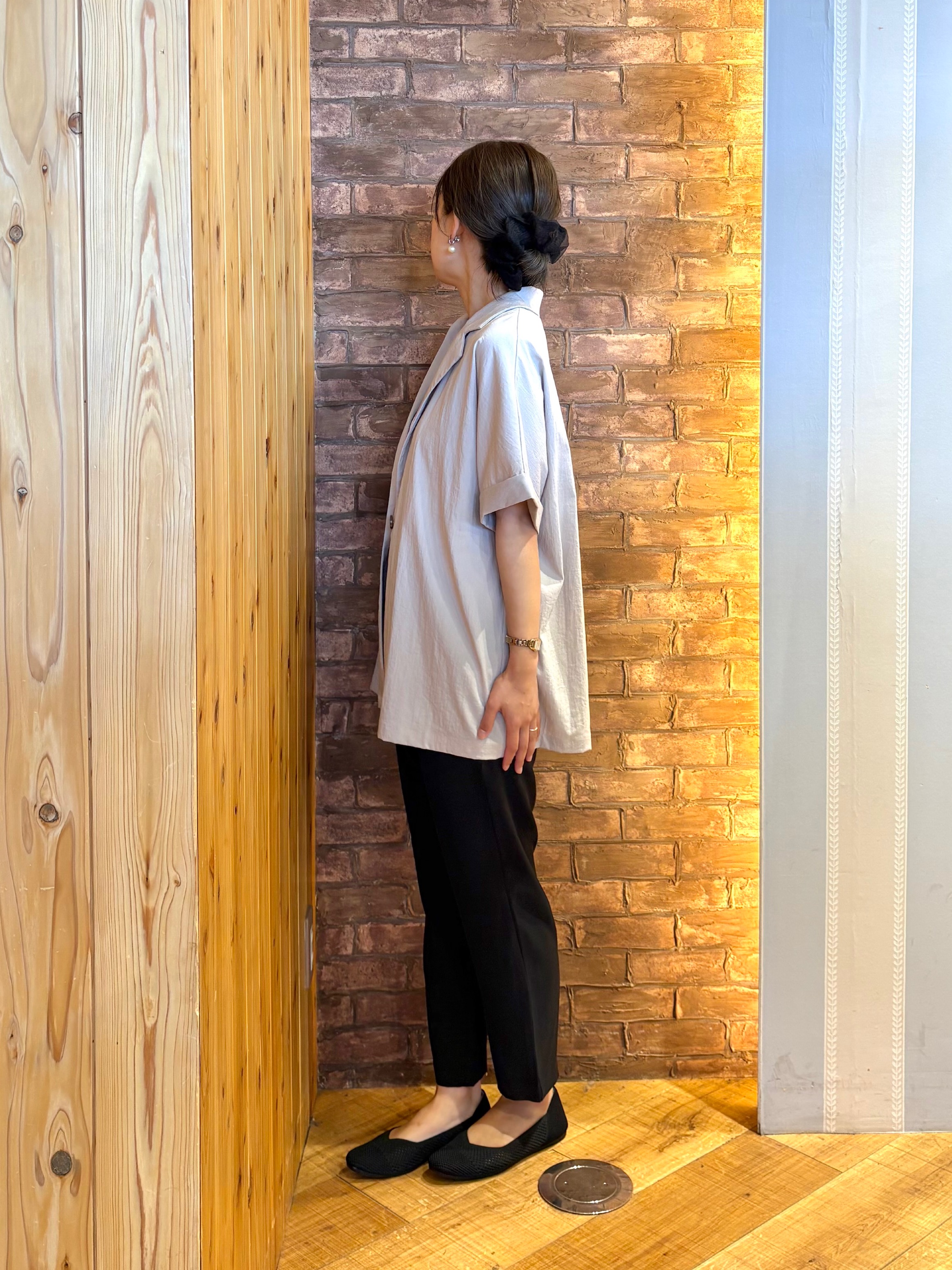 mieさんの「SHOO･LA･RUE｜【高レビュー/洗濯機可/セットアップ可】軽凛(かろりん) 半袖ジャケット」を使ったコーディネート
