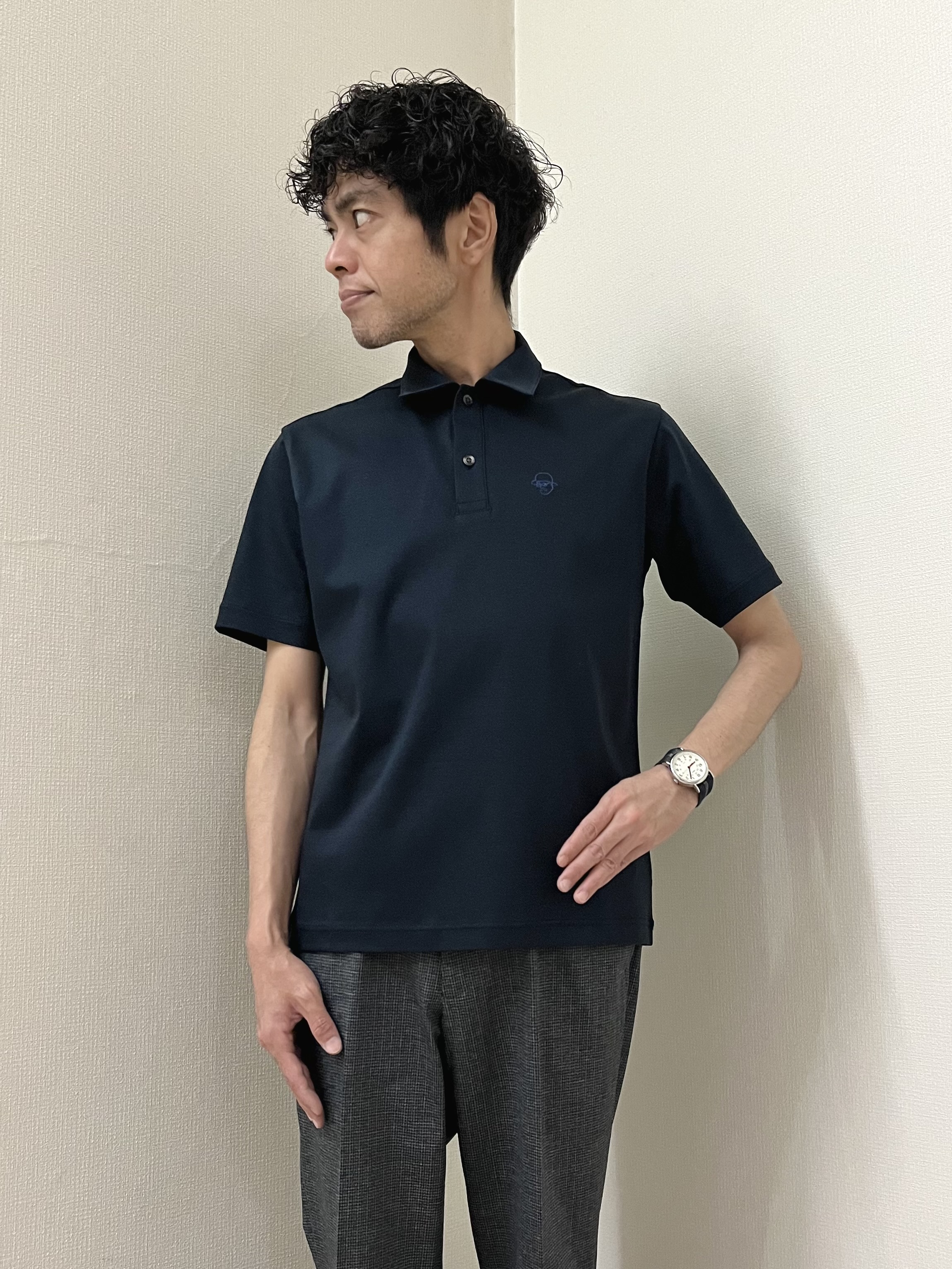 URAさんの「TAKEO KIKUCHI｜【通気性】ジャージ千鳥柄 ジャケット」を使ったコーディネート