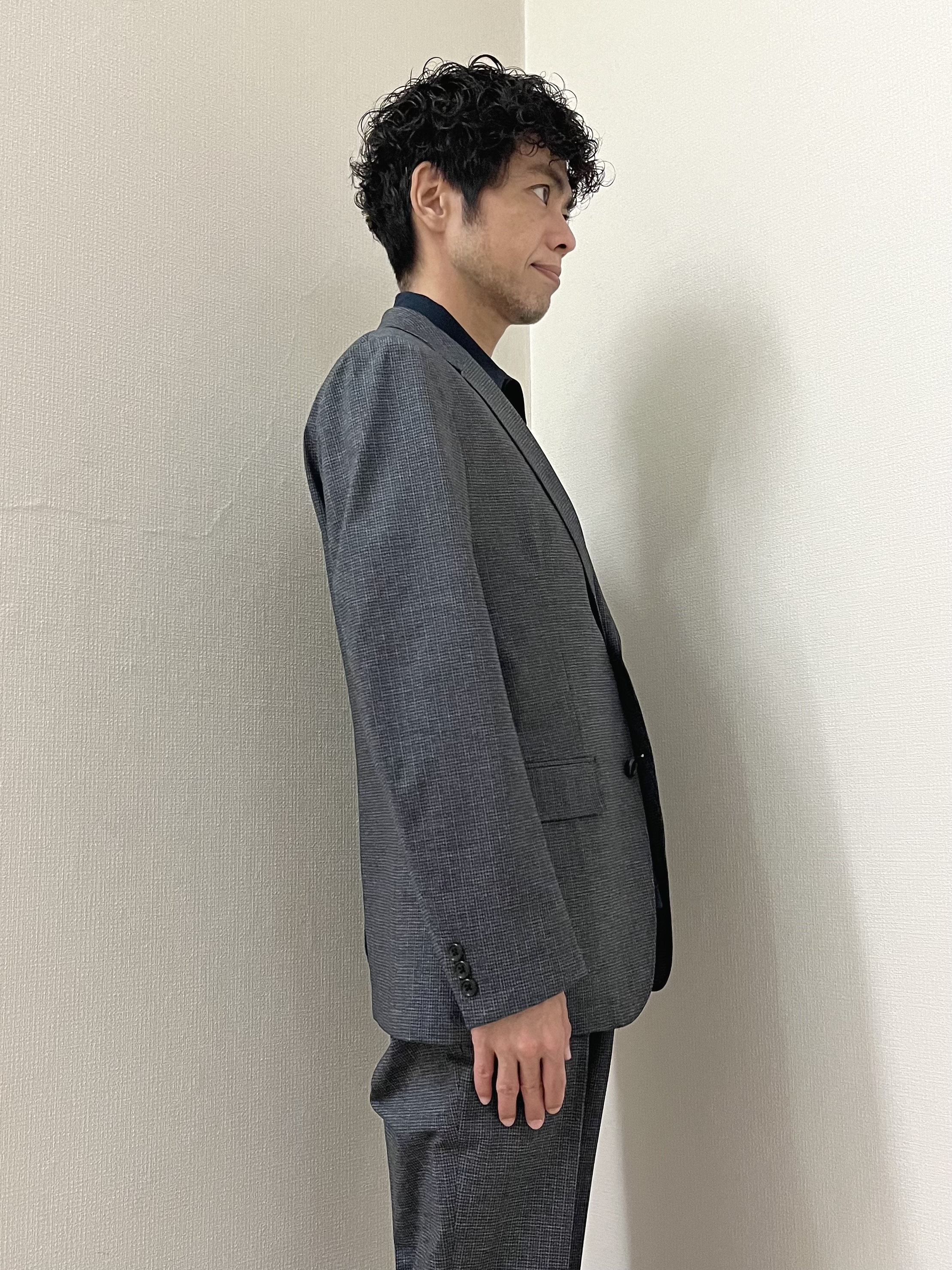 URAさんの「TAKEO KIKUCHI｜【通気性】ジャージ千鳥柄 ジャケット」を使ったコーディネート