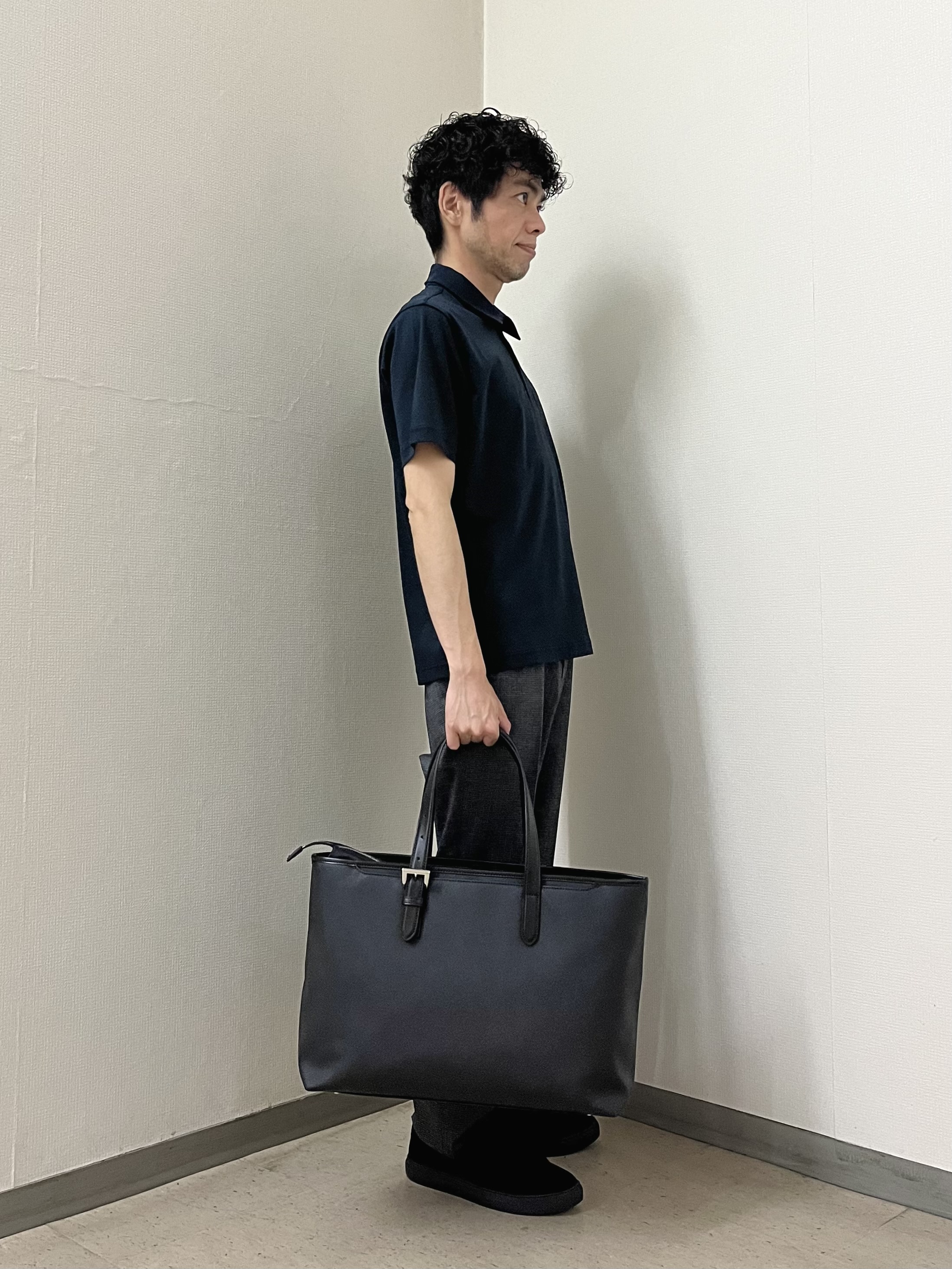 URAさんの「TAKEO KIKUCHI｜【接触冷感】アイスクリアコットン ワンポイント ポロシャツ」を使ったコーディネート