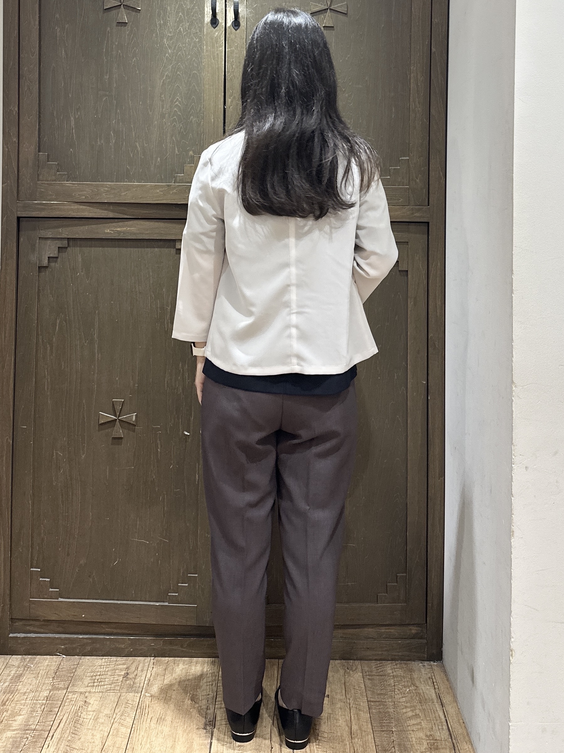 kanaさんの「index｜【接触冷感／防シワ】ひんやり7分袖テーラードジャケット《洗濯機OK》」を使ったコーディネート