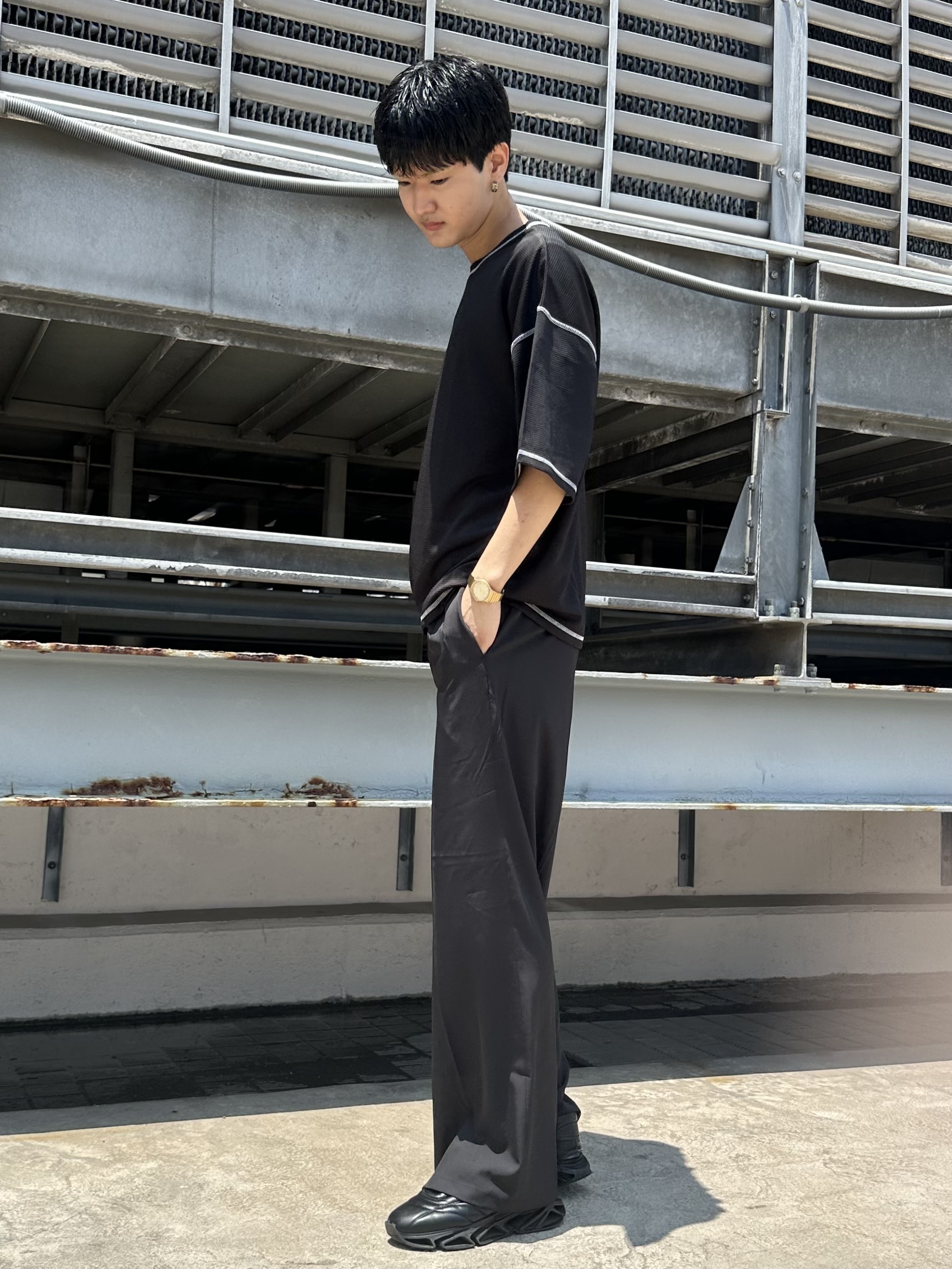 KOHEIさんの「tk.TAKEO KIKUCHI｜バギースラックス」を使ったコーディネート