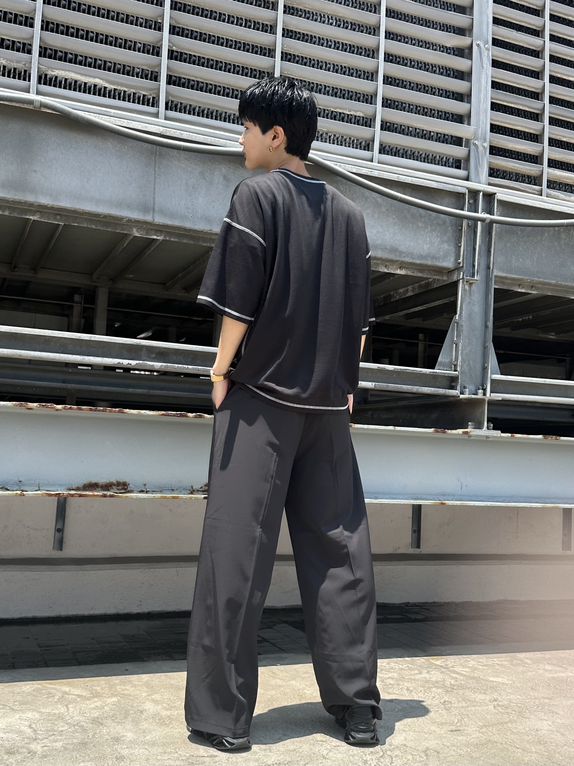 KOHEIさんの「tk.TAKEO KIKUCHI｜バギースラックス」を使ったコーディネート