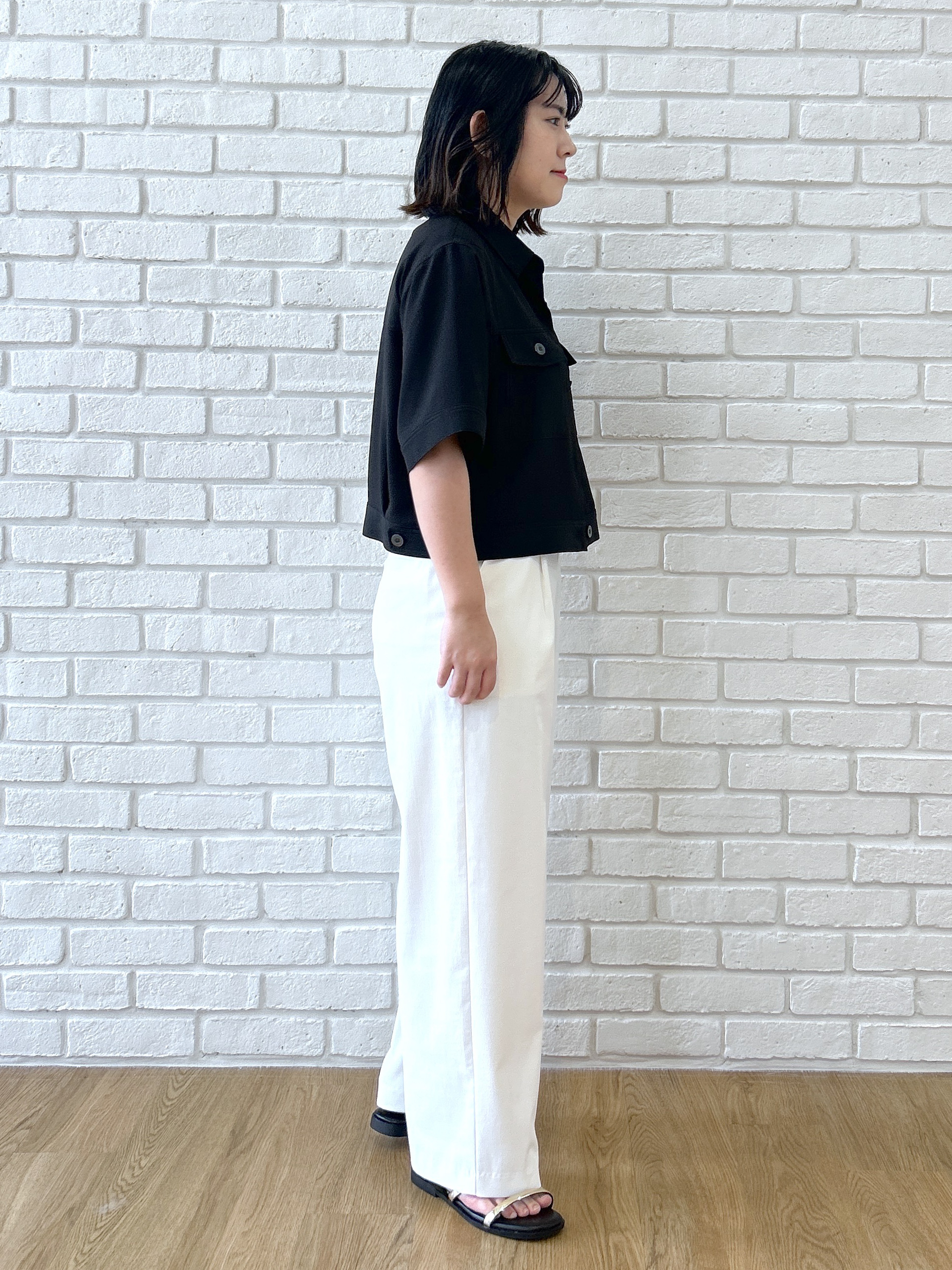 Hirokaさんの「grove｜【吸水速乾・通気性・洗える】衿付きハーフジャケット」を使ったコーディネート