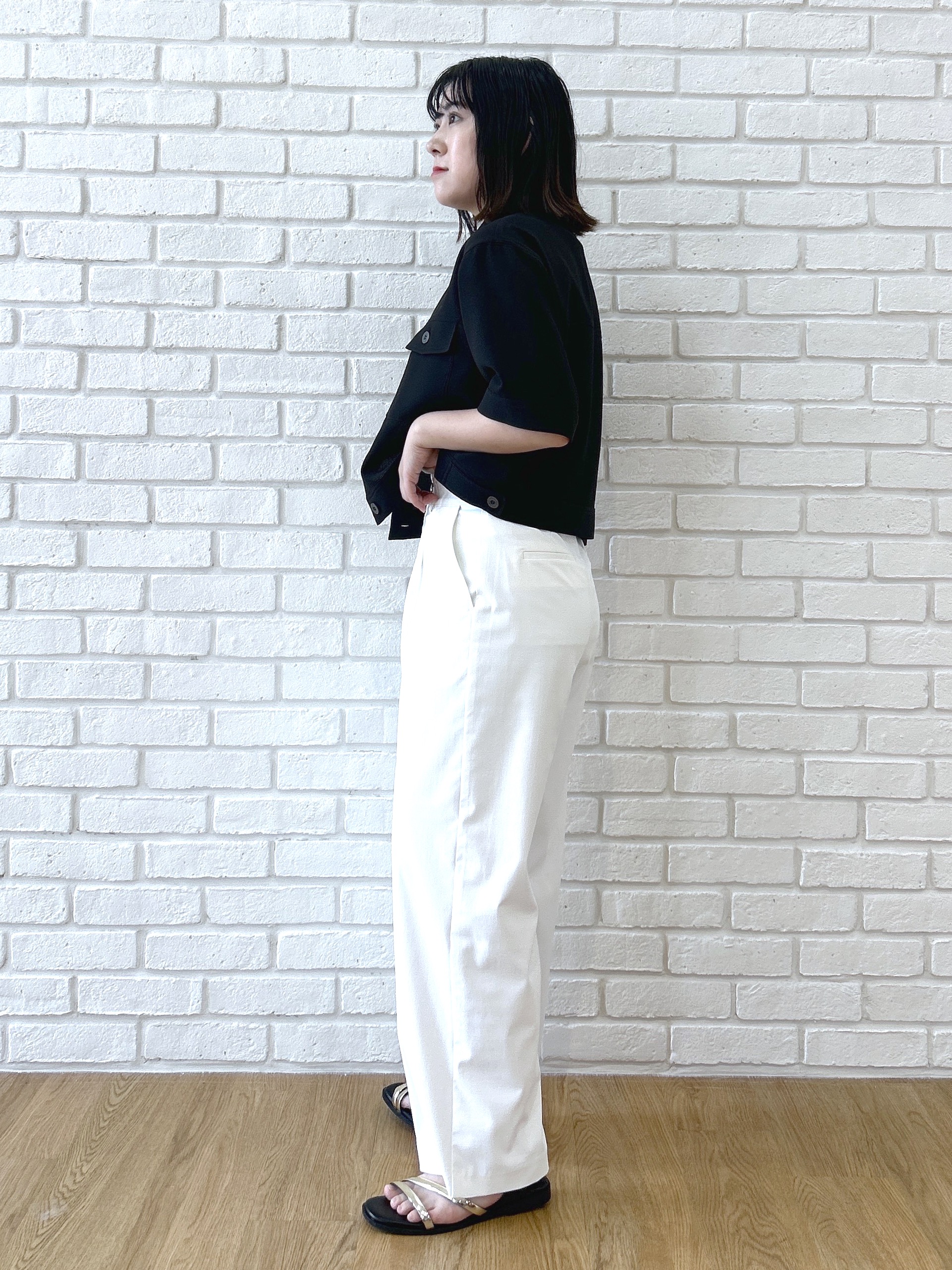 Hirokaさんの「grove｜【吸水速乾・通気性・洗える】衿付きハーフジャケット」を使ったコーディネート