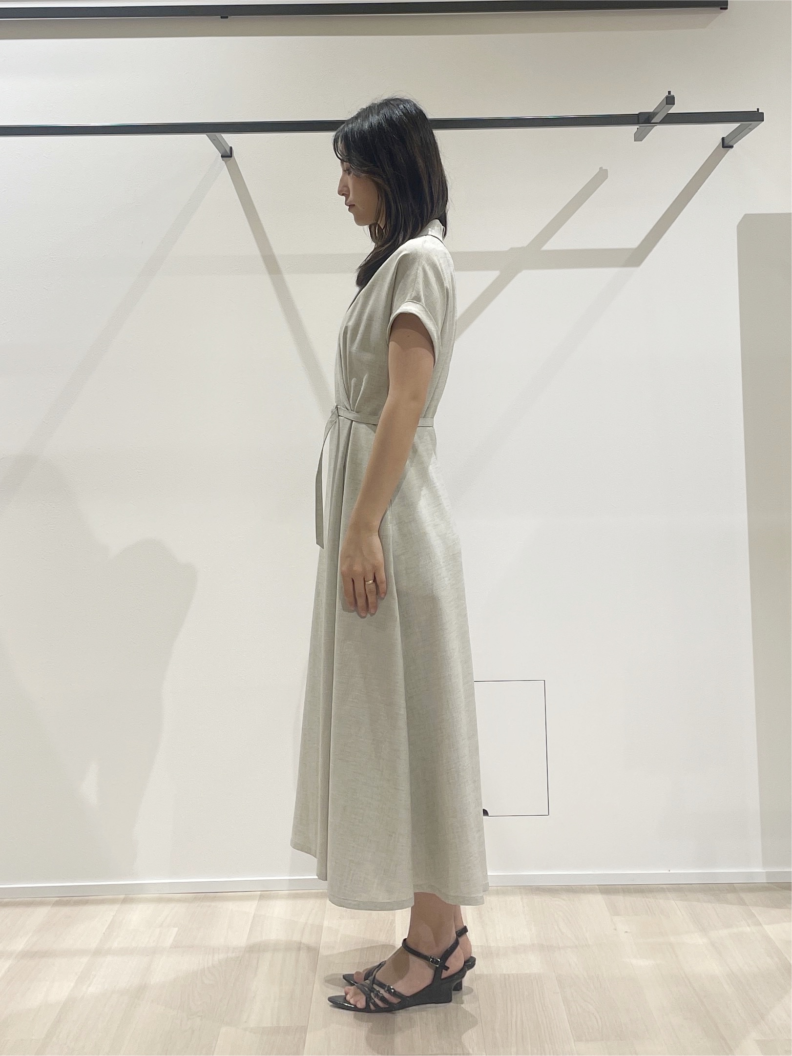 A.Nさんの「UNTITLED｜【接触冷感/UVカット/イージーケア】テーラードカラーワンピース」を使ったコーディネート