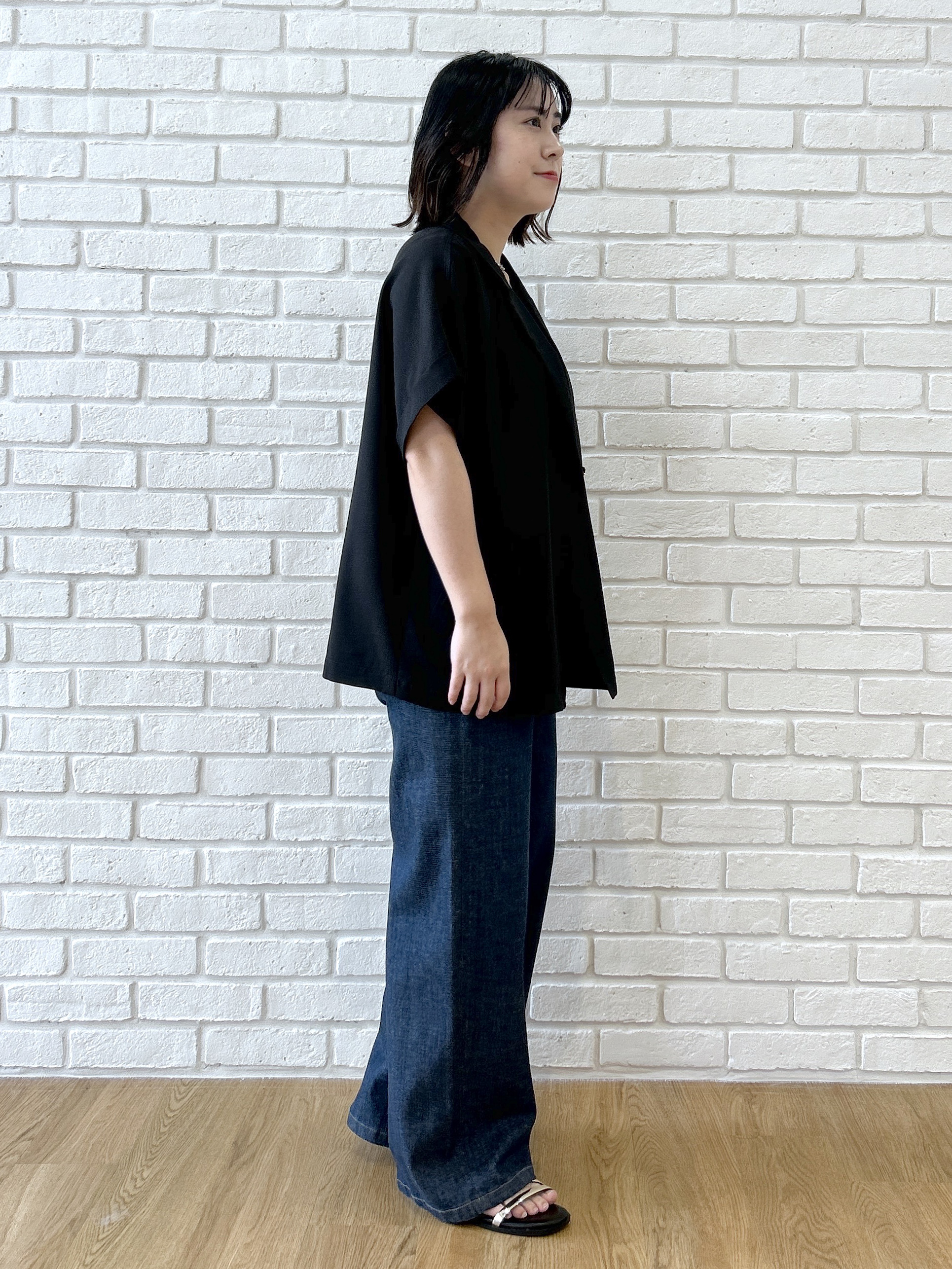 Hirokaさんの「grove｜【洗濯機OK/SETUP可】シワになりにくいハーフスリーブジャケット」を使ったコーディネート