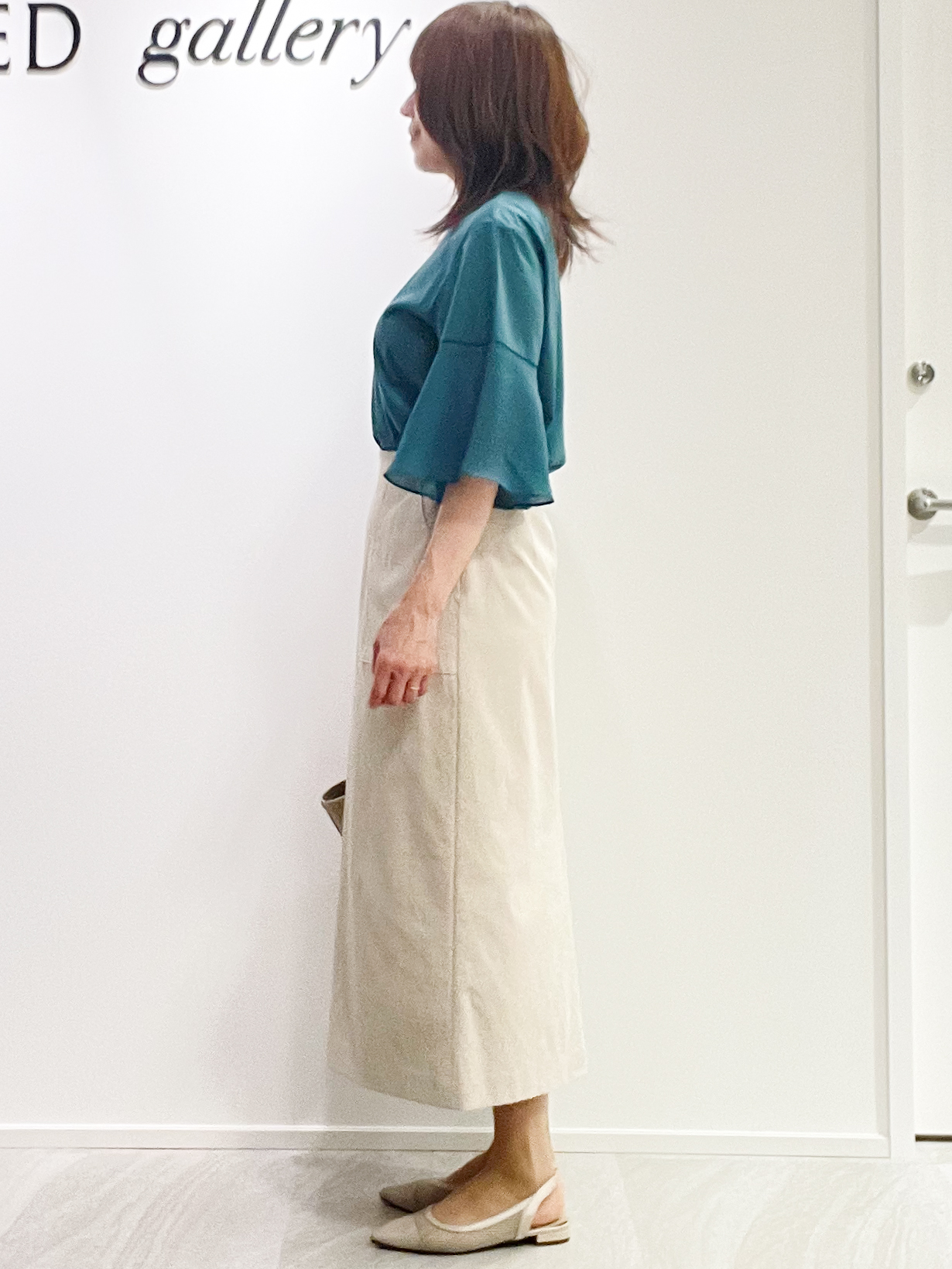 めいさんの「UNTITLED｜【洗える/華奢見え】袖シアープルオーバー」を使ったコーディネート