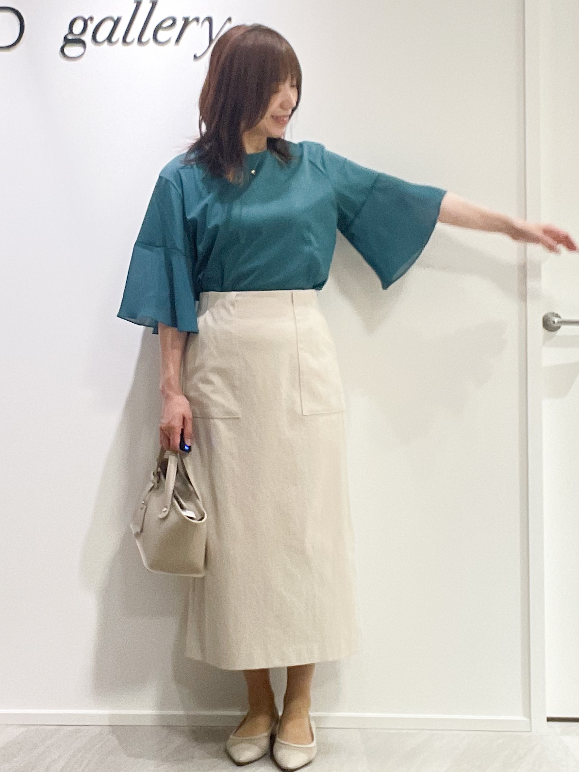 めいさんの「UNTITLED｜【洗える/華奢見え】袖シアープルオーバー」を使ったコーディネート