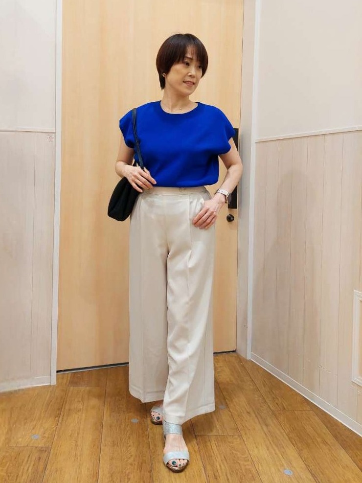 Kさんの「SHOO･LA･RUE｜【洗濯機可/S-LL】インせず着られる 大人シンプルニット」を使ったコーディネート